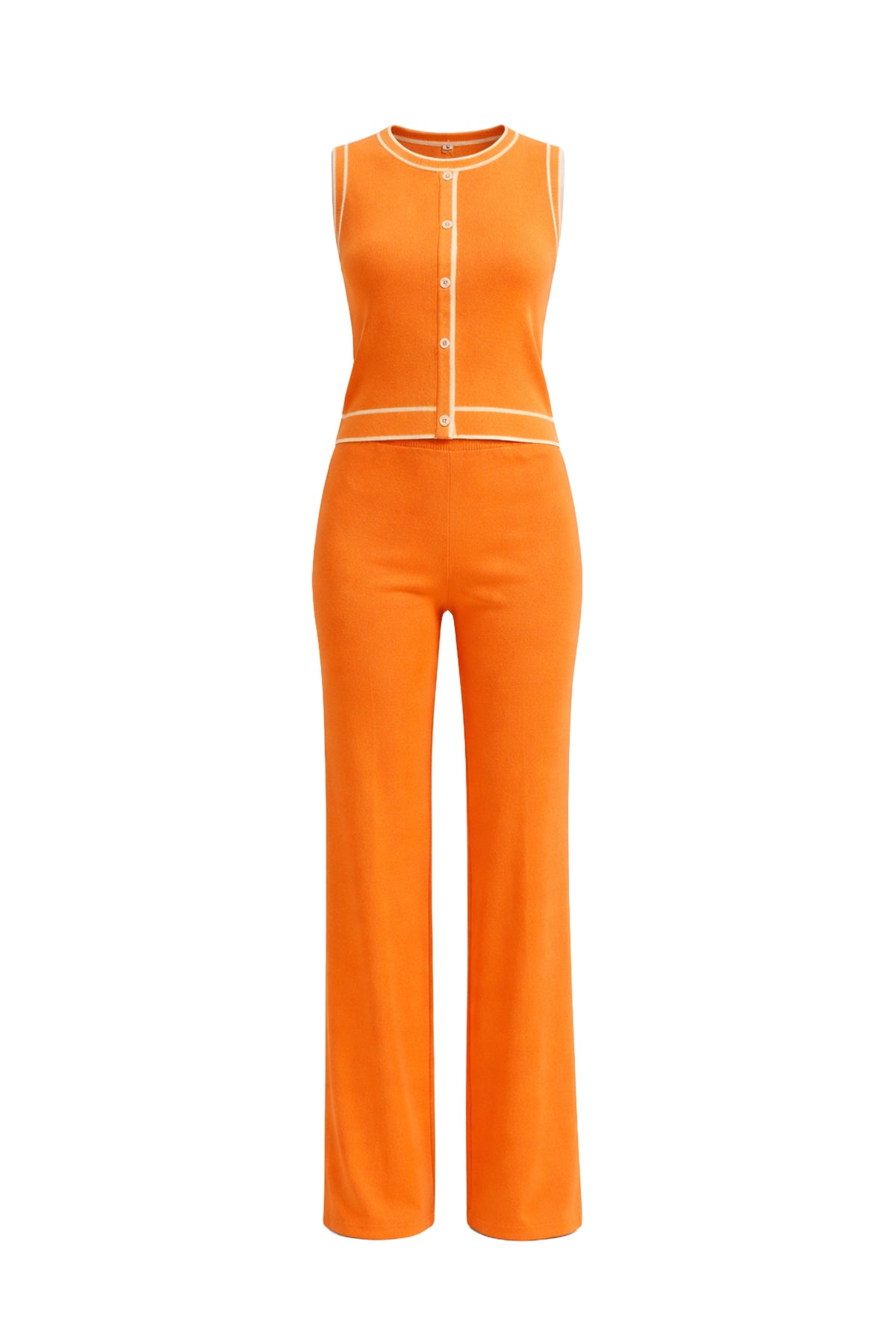 Contrast Vibe Sleeveless Top & Pants Set