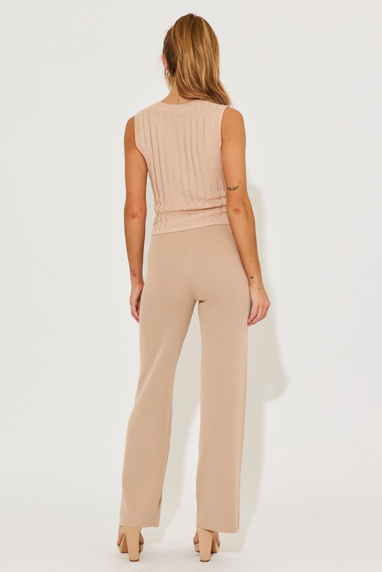 Eleanor Ribbed Sleeveless Top & Pants Set