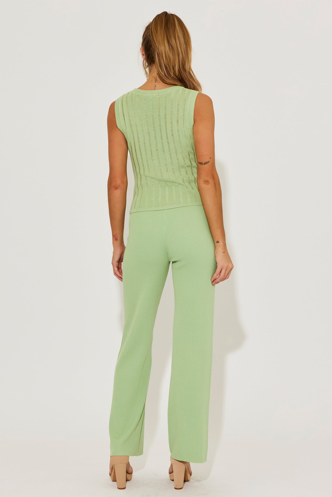 Eleanor Ribbed Sleeveless Top & Pants Set