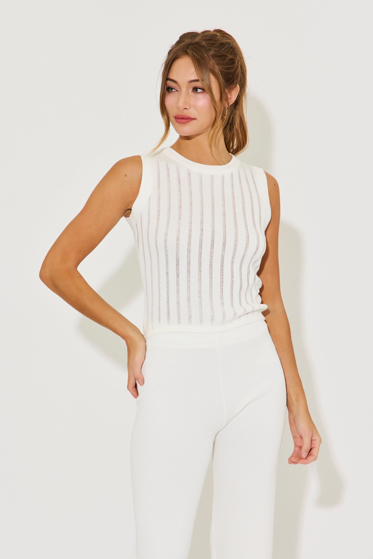 Eleanor Ribbed Sleeveless Top & Pants Set