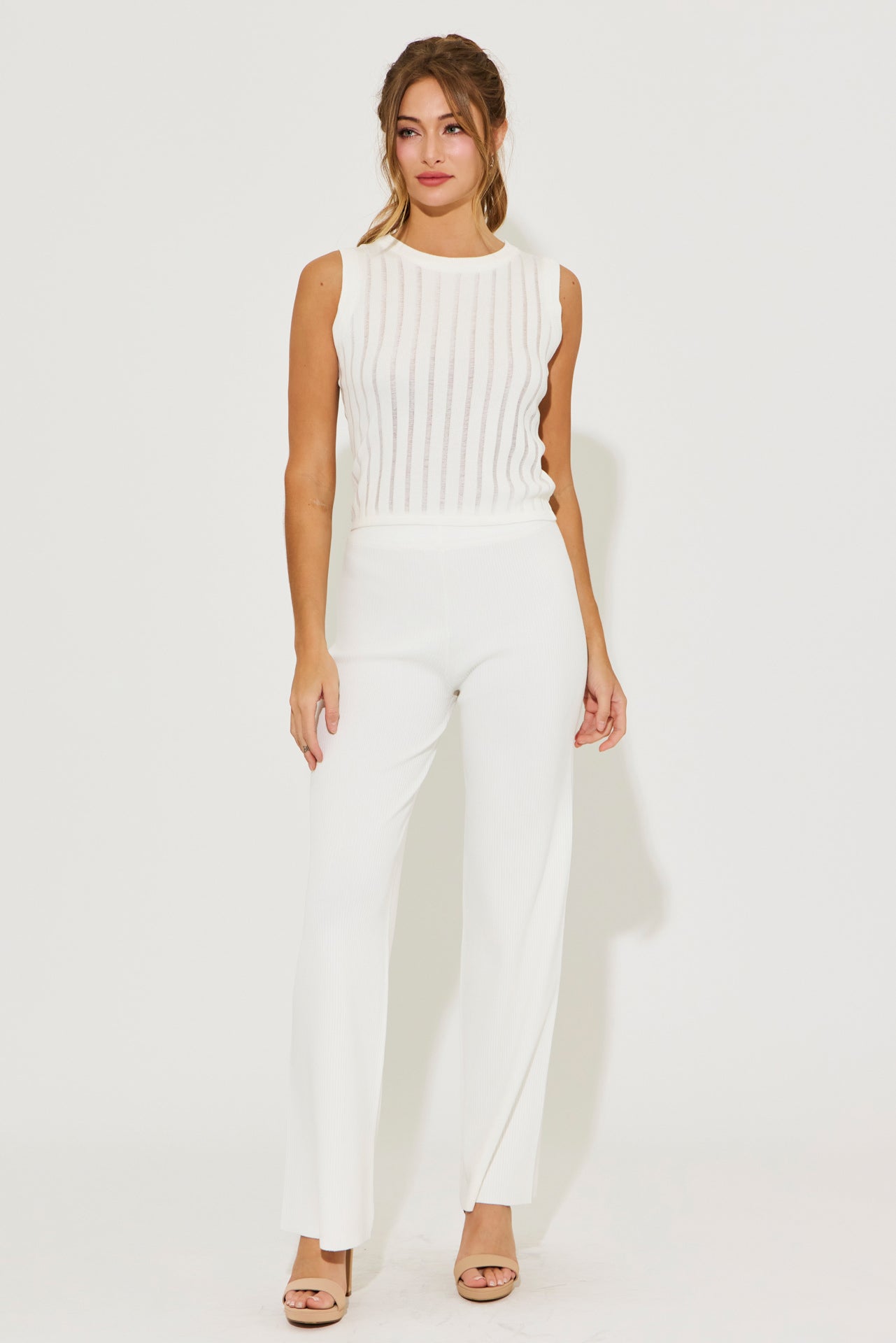 Eleanor Ribbed Sleeveless Top & Pants Set