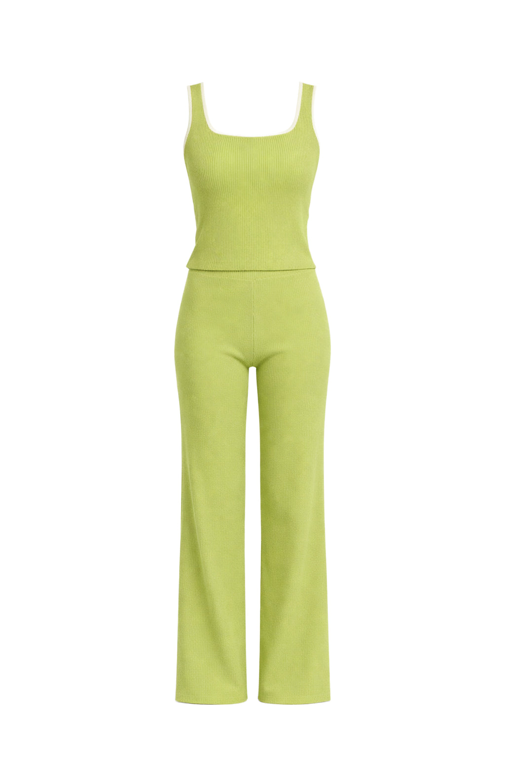 Lilith Ribbed Knit Tank Top With Pants Set