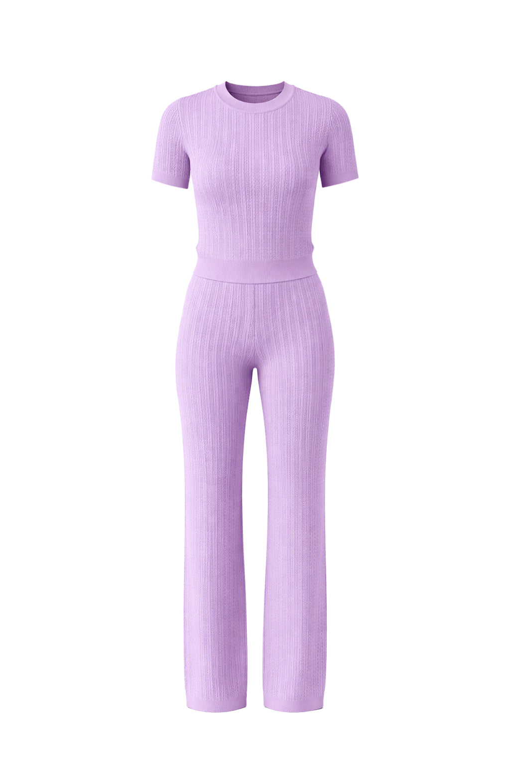 Mabel Short Sleeve Ribbed Top & Pants Set