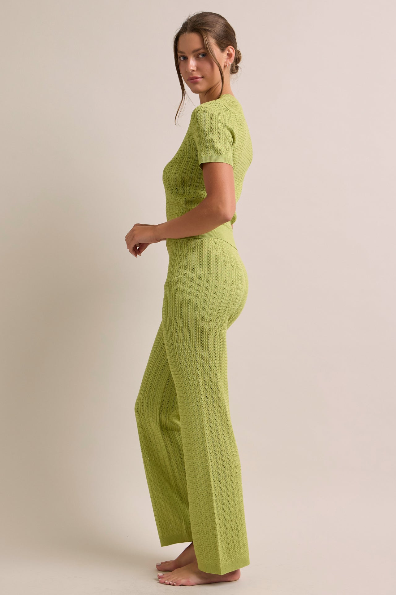 Mabel Short Sleeve Ribbed Top & Pants Set