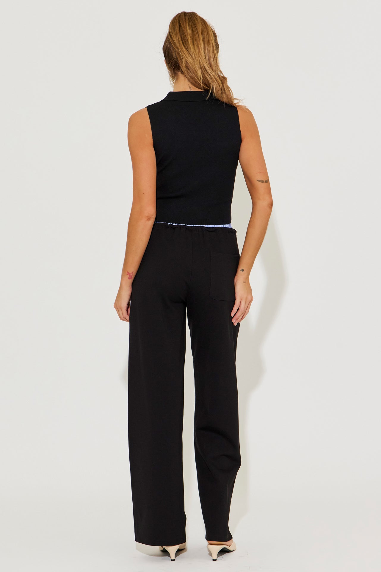 Emmy Knit Sleeveless Button Down Top