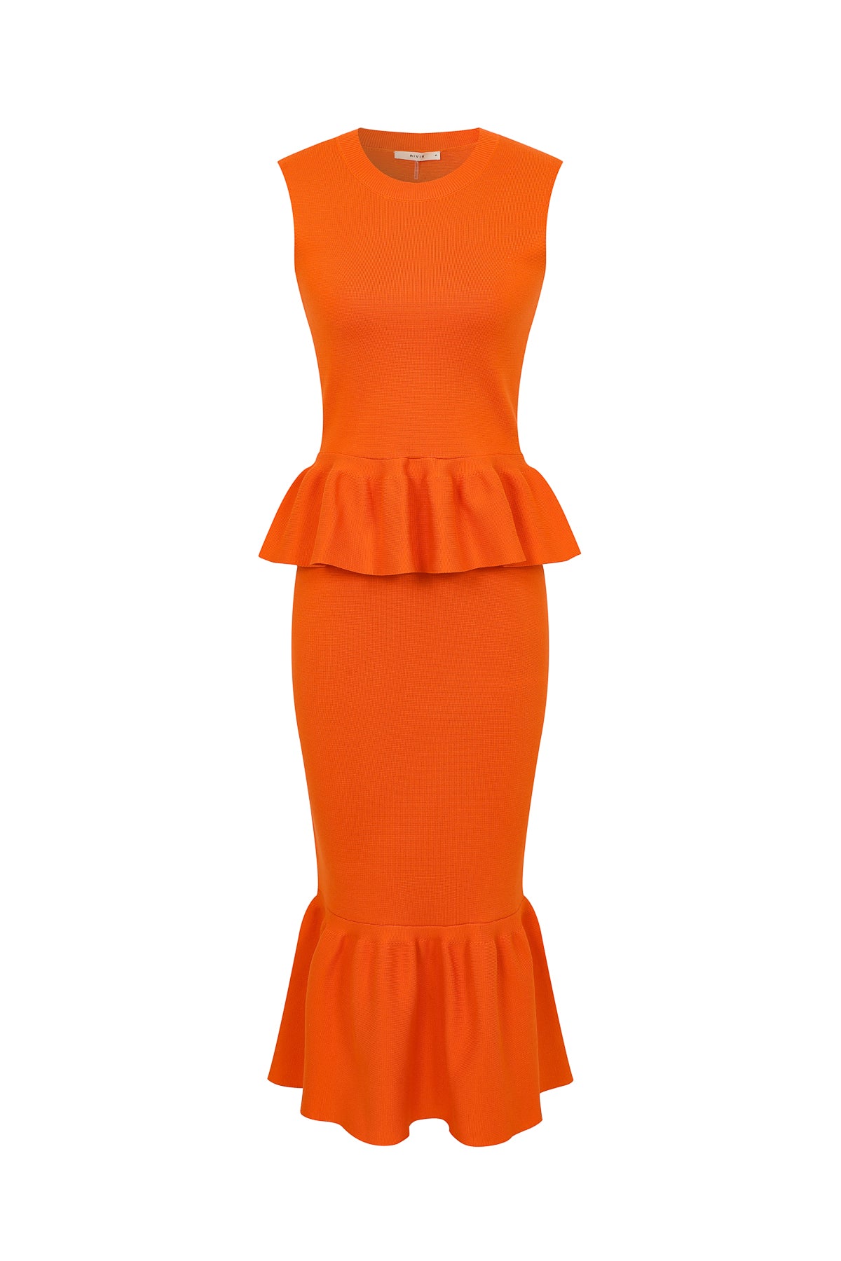 Bloomform Knit Sleeveless Peplum Top and Midi Skirt Set