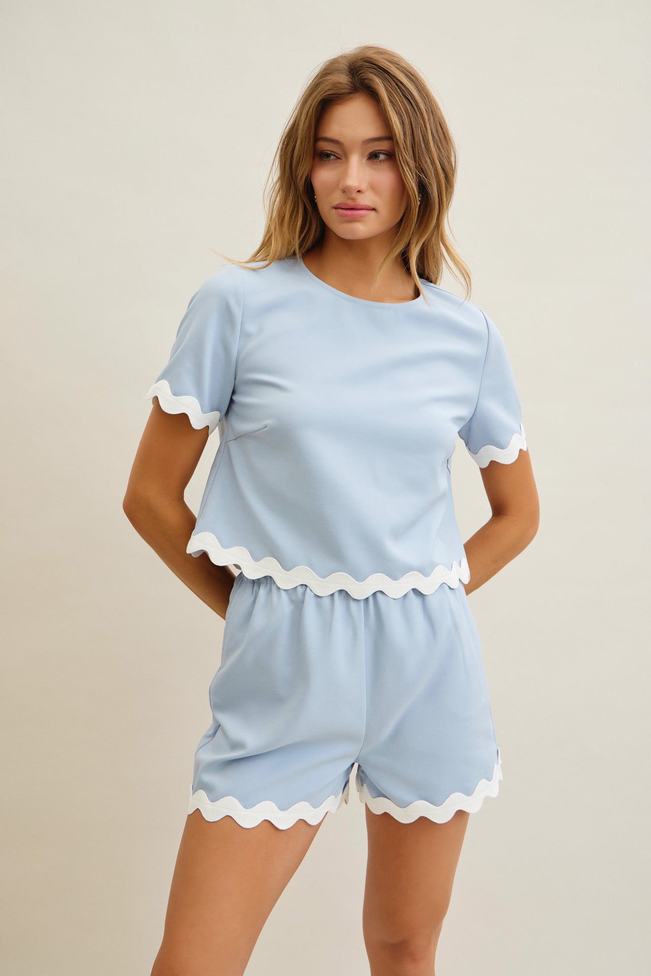 Scallop Dream Loom Top & Shorts Set