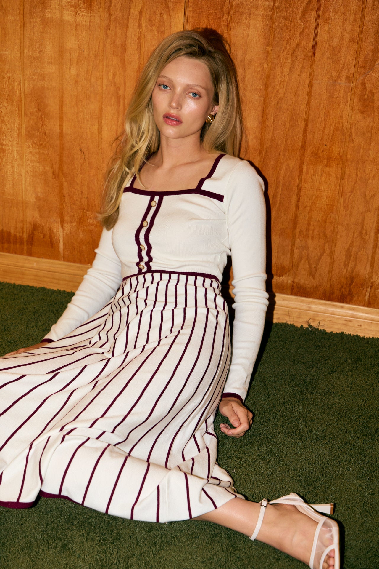 The Defined Rib Long Sleeve Knit Dress