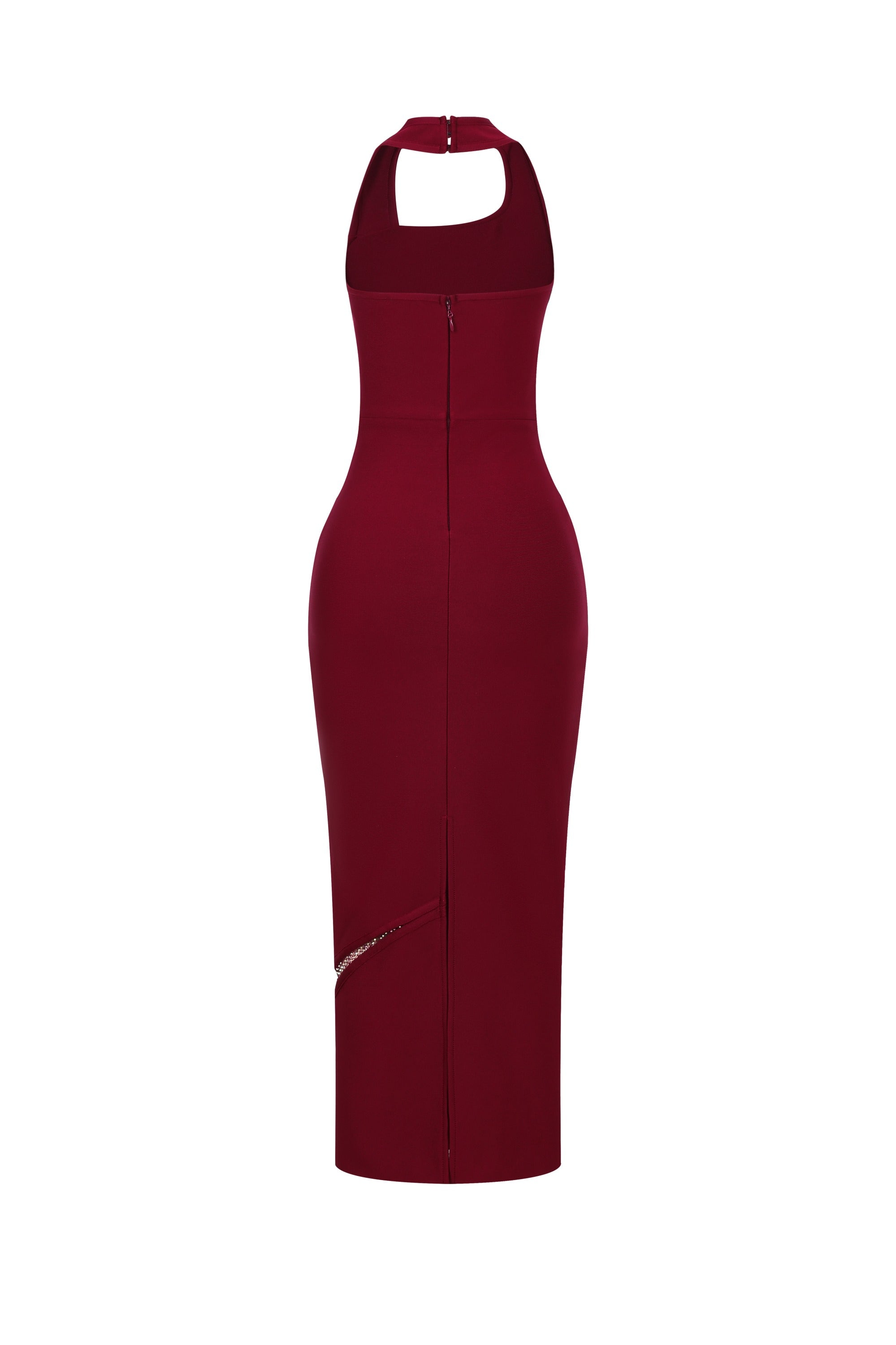 Rhinestone Bandage Halter Axis Dress