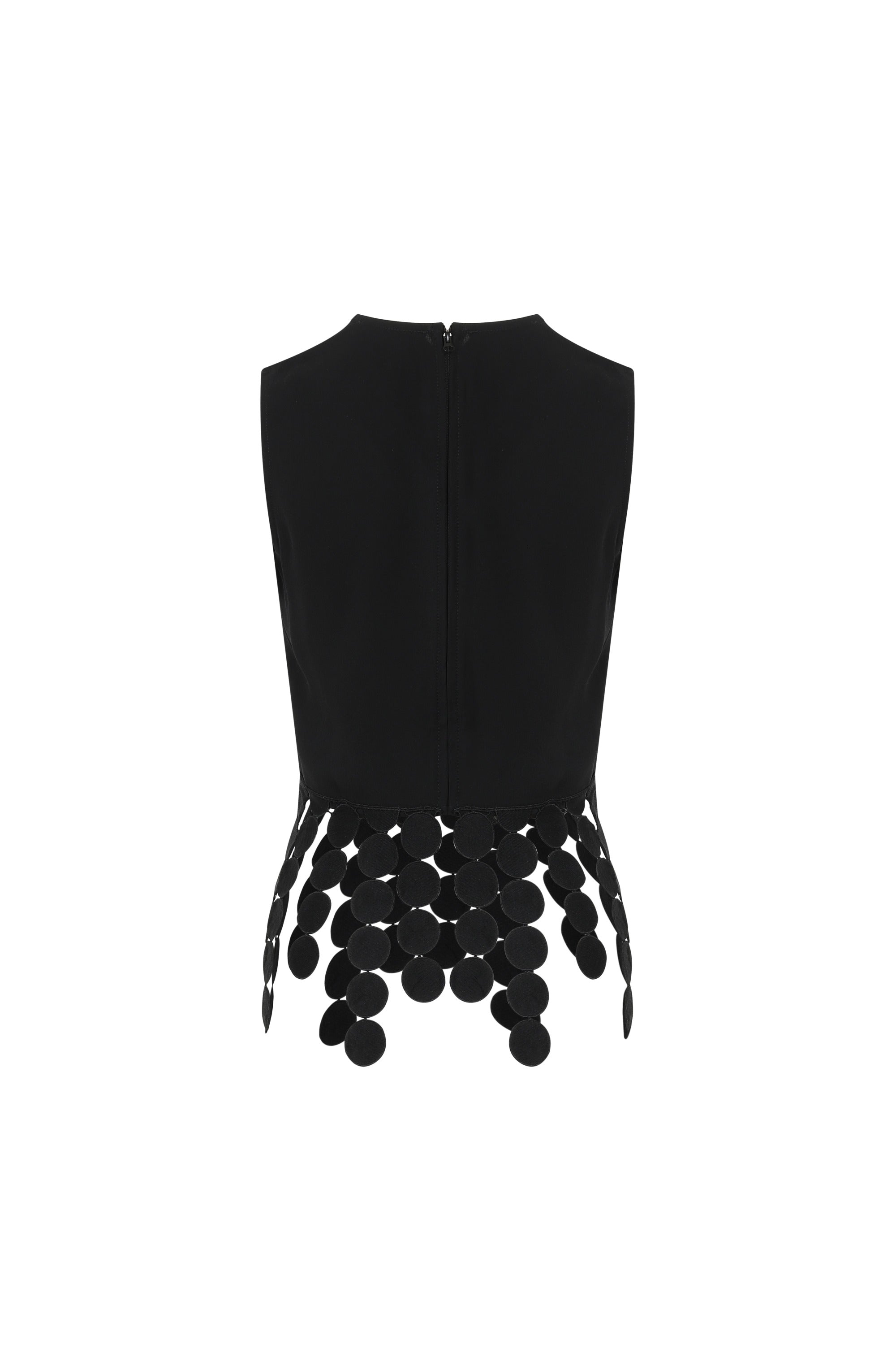 Arielle Sleeveless Top With Trim