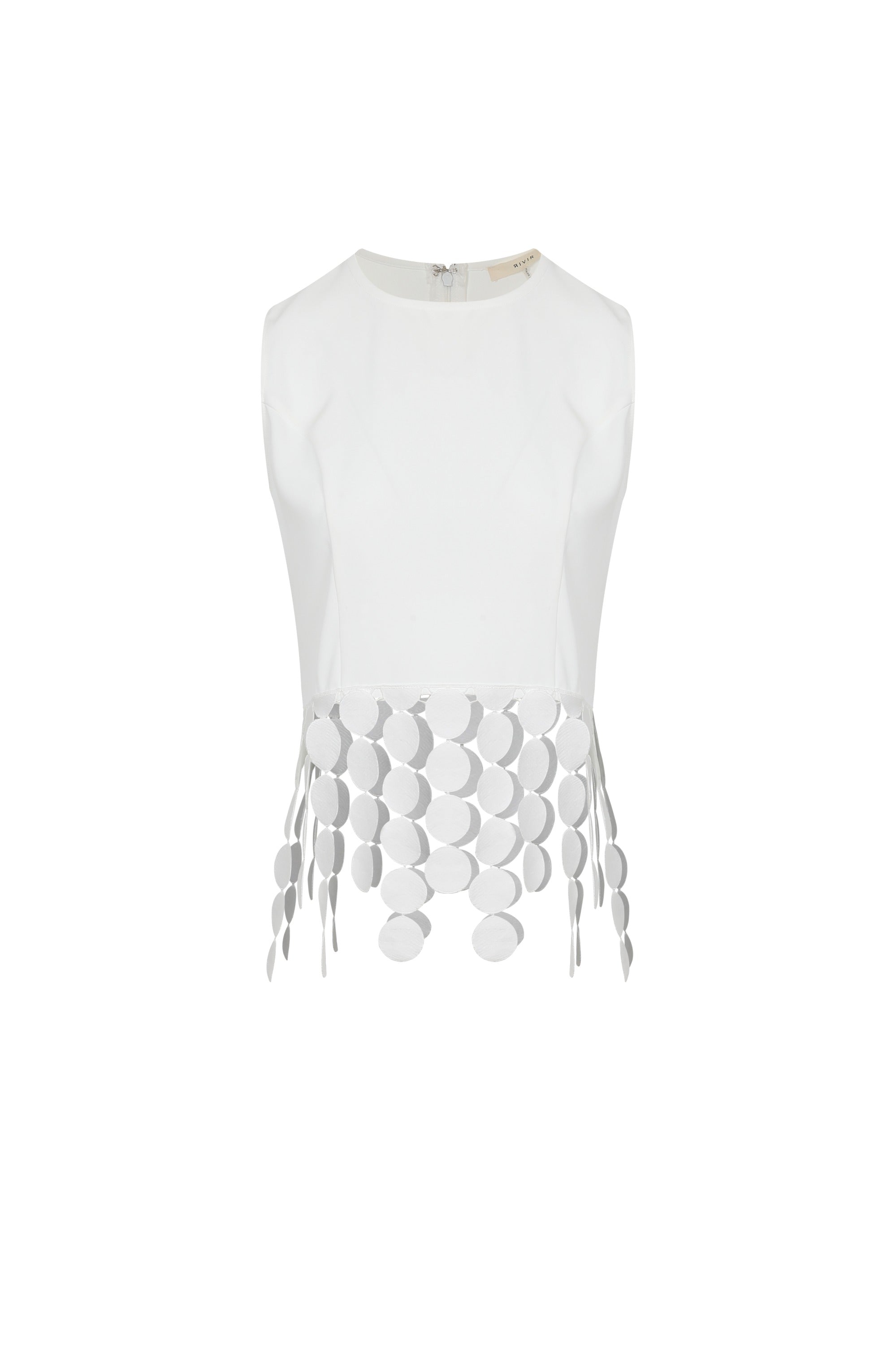 Arielle Sleeveless Top With Trim