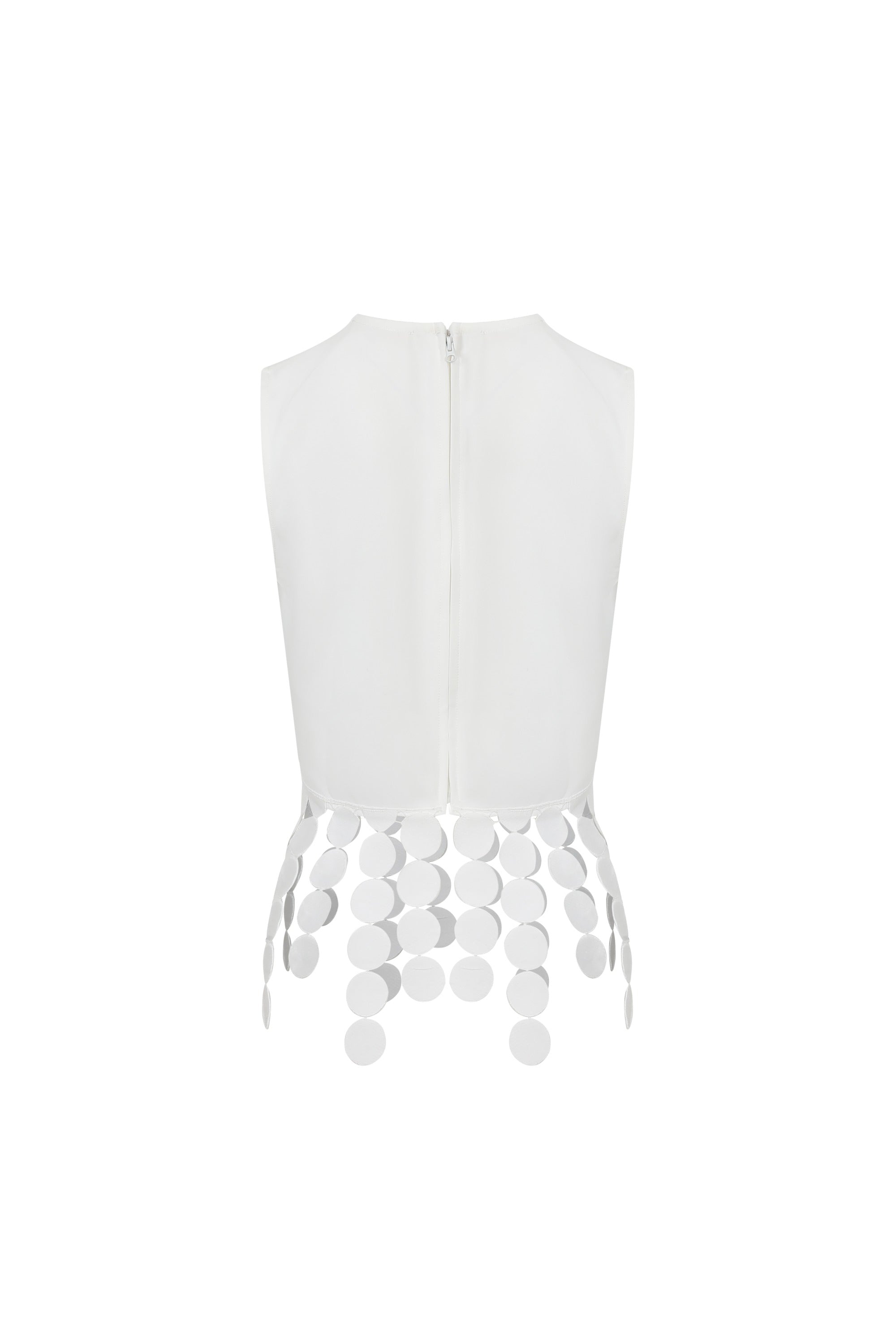 Arielle Sleeveless Top With Trim