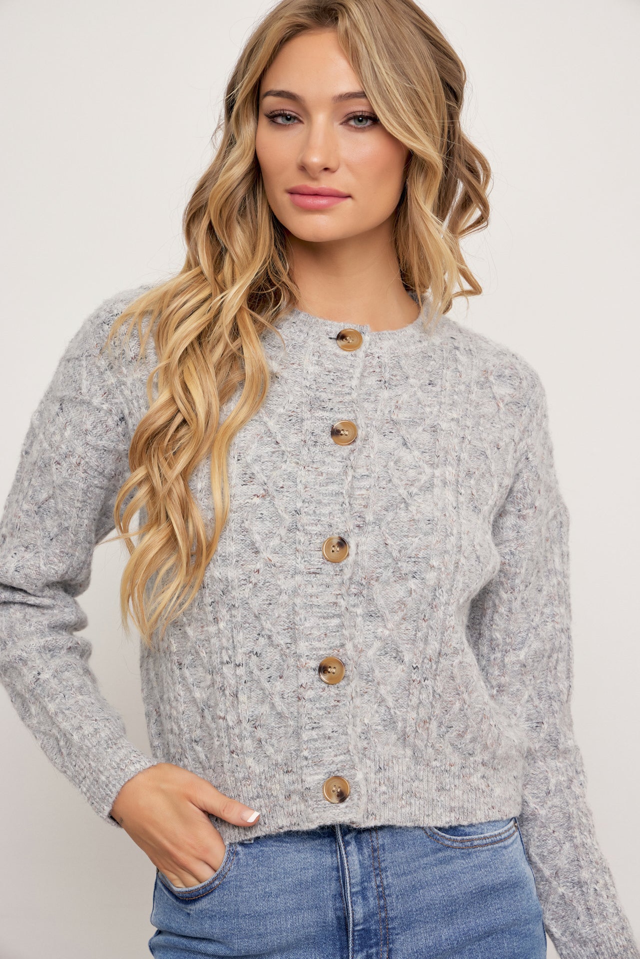 Sylvie Cable Knit Cardigan
