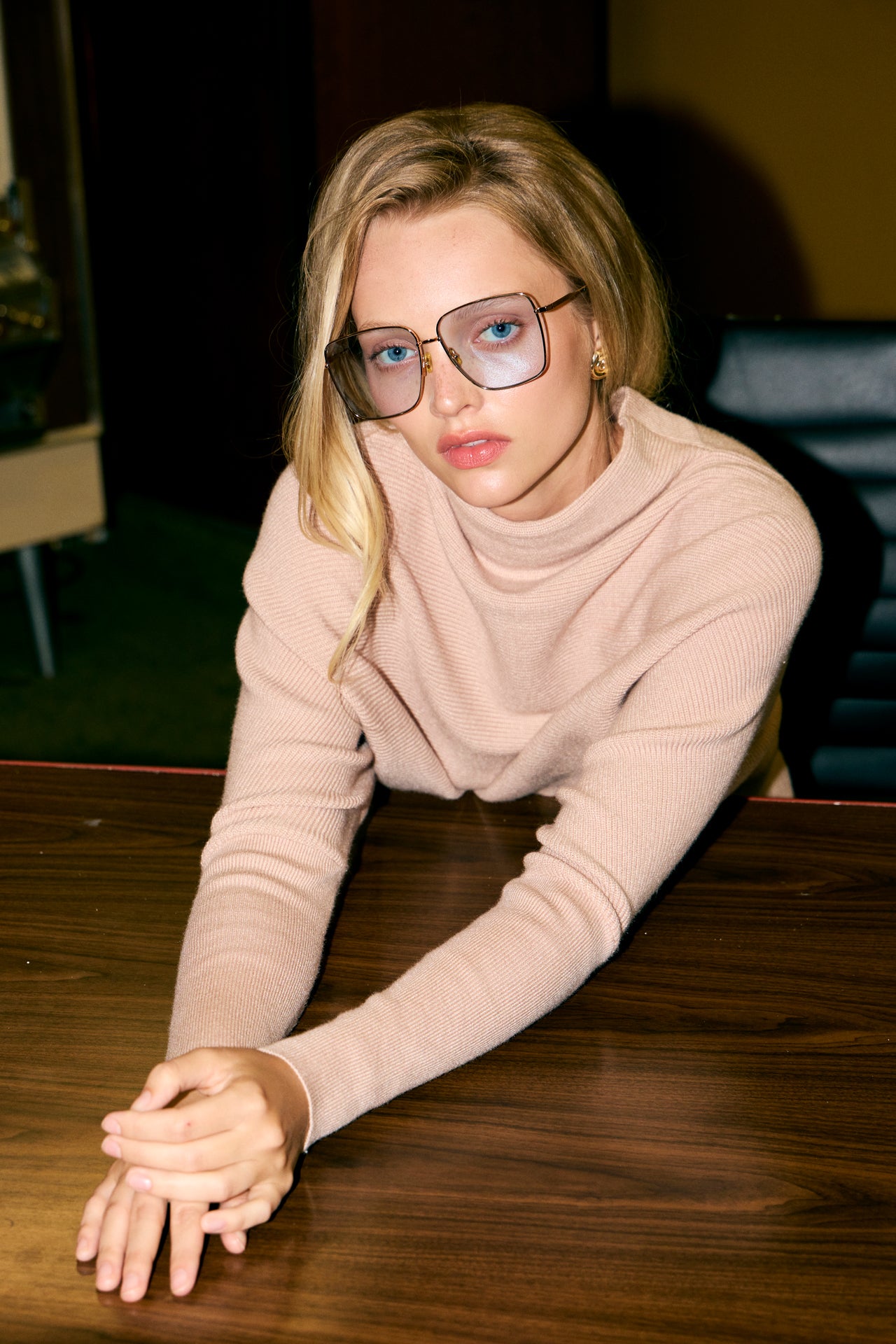 Lina Knit Mock Neck Oversized Top