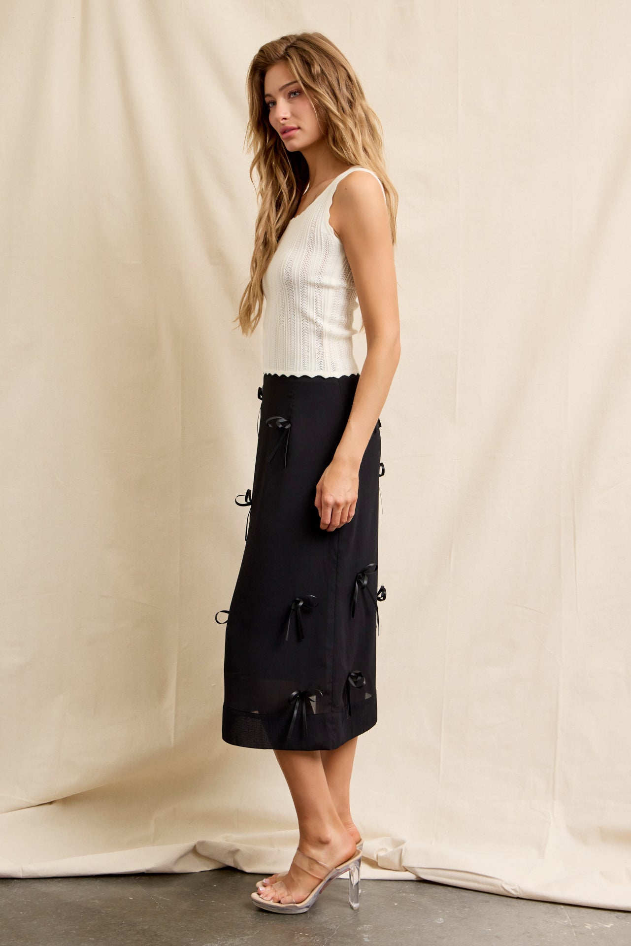 Rosalie Pointelle Sleeveless Top