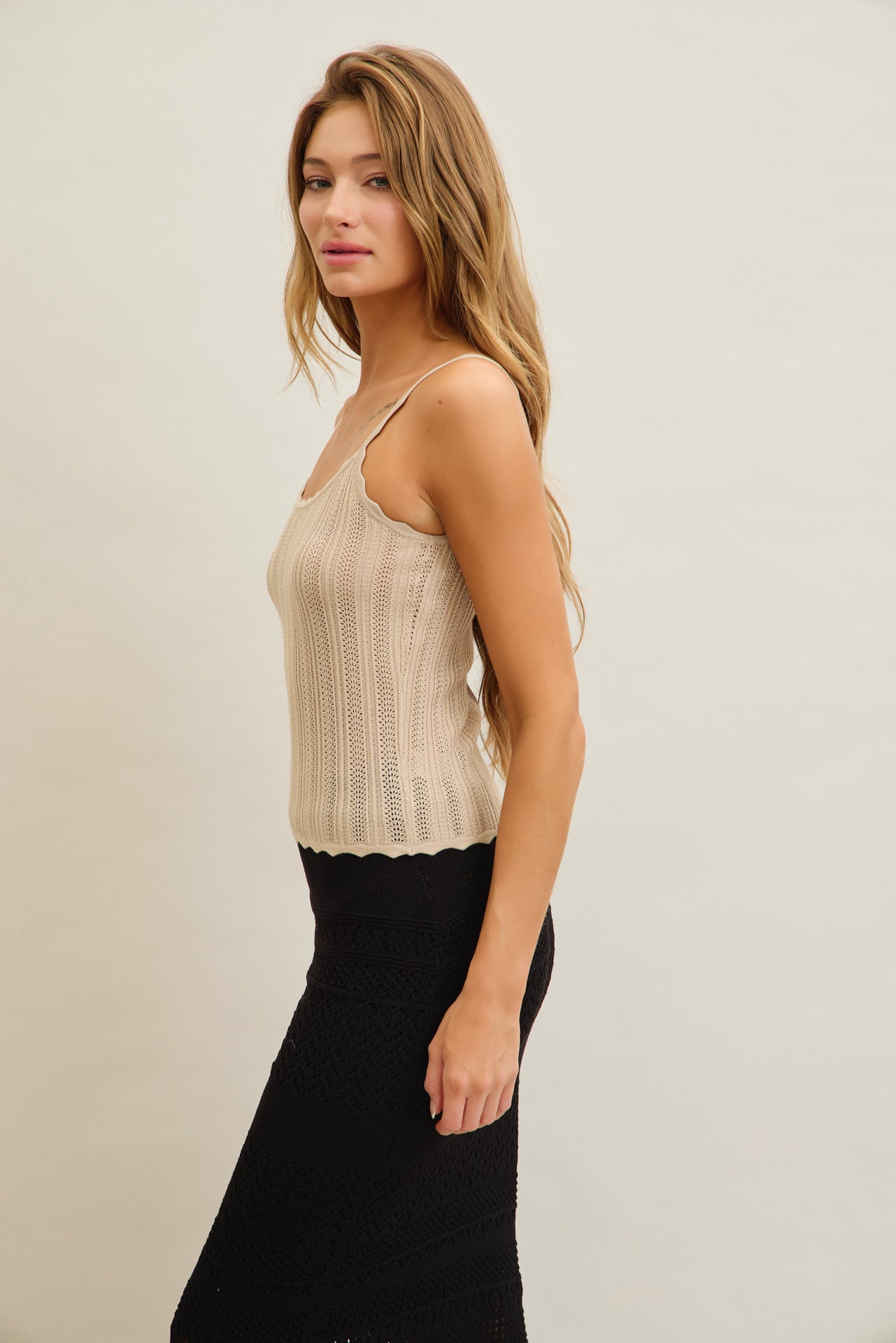 Pointelle Charm Top