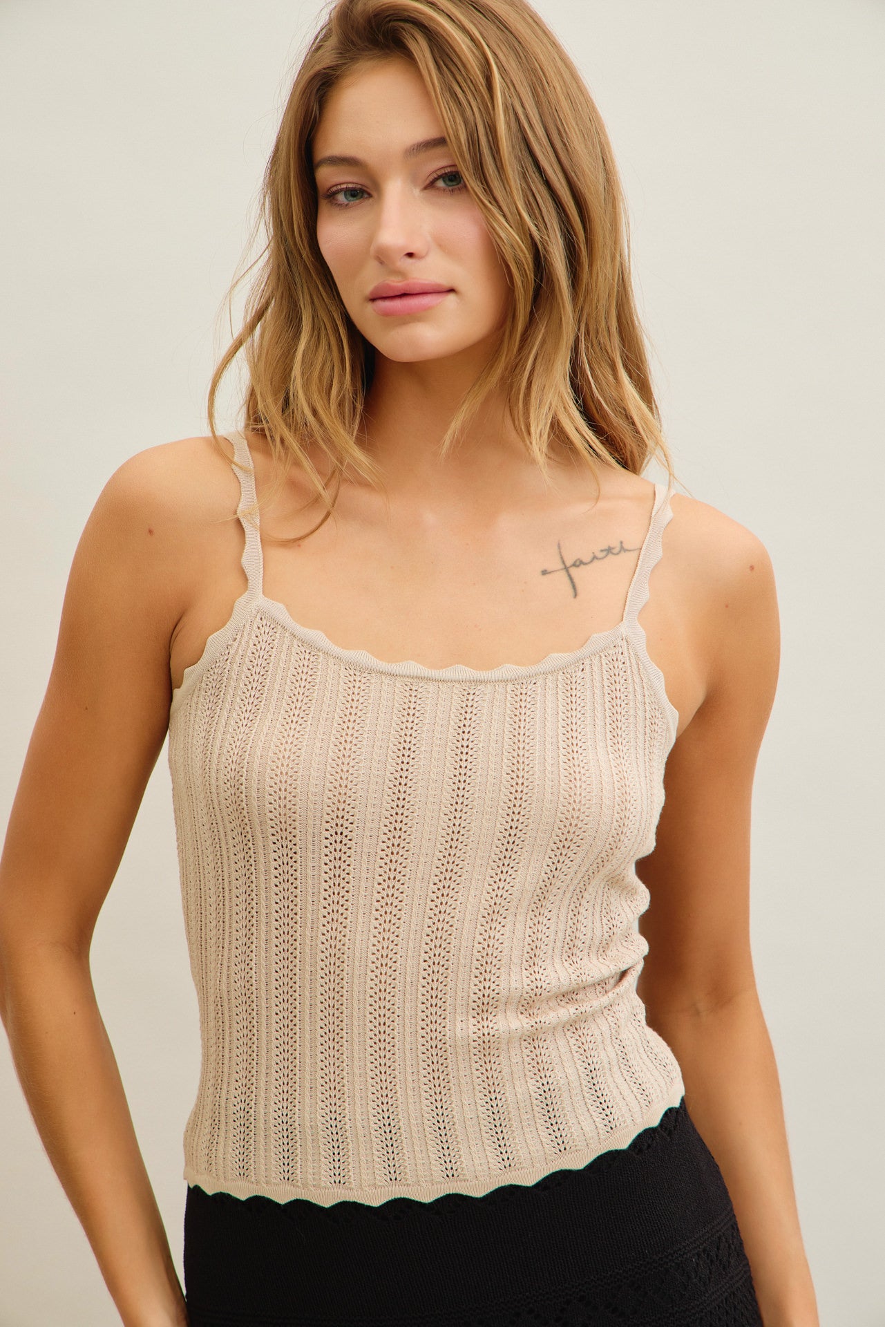 Pointelle Charm Top