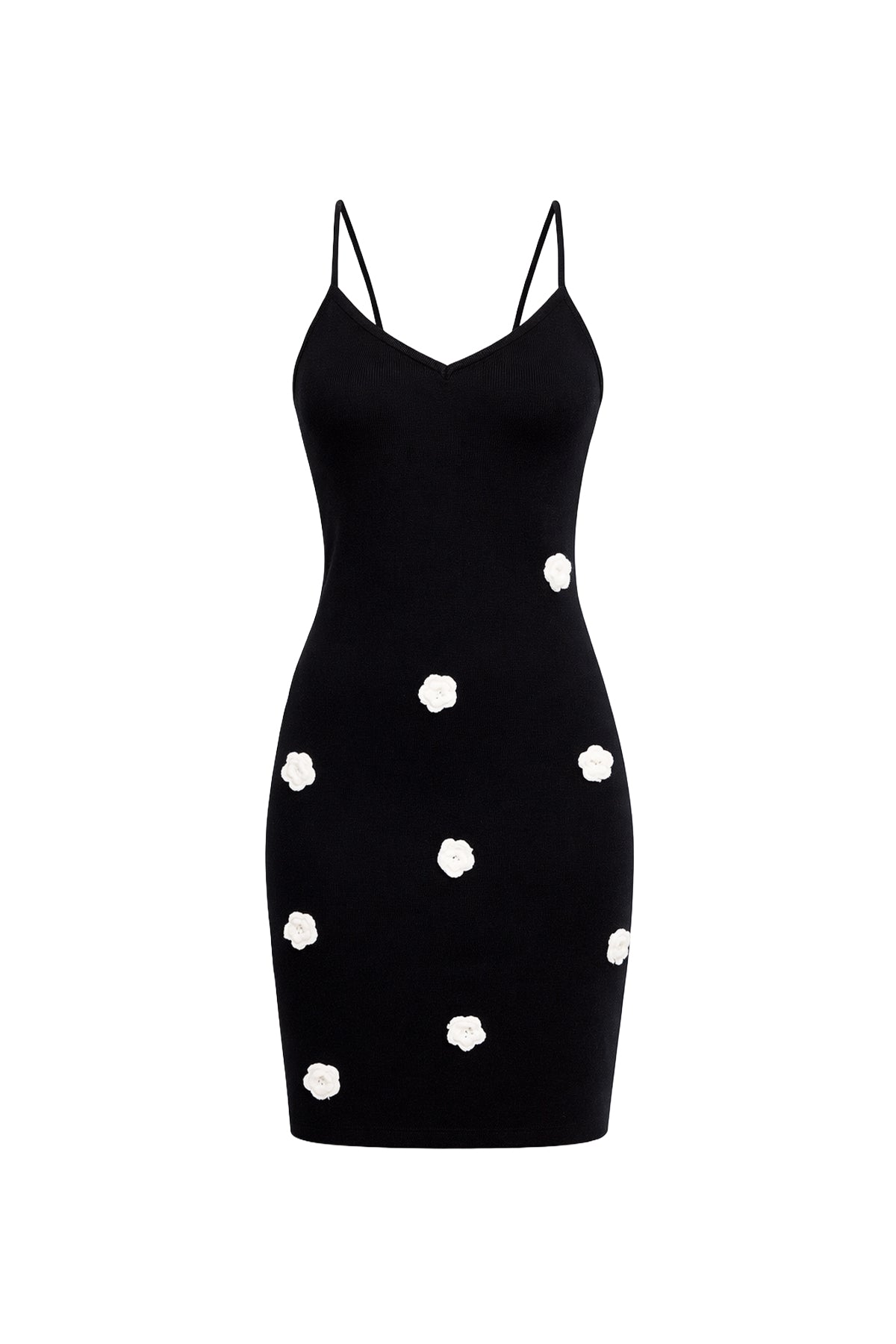 Rachel Sweater Mini Dress With Flower Patch