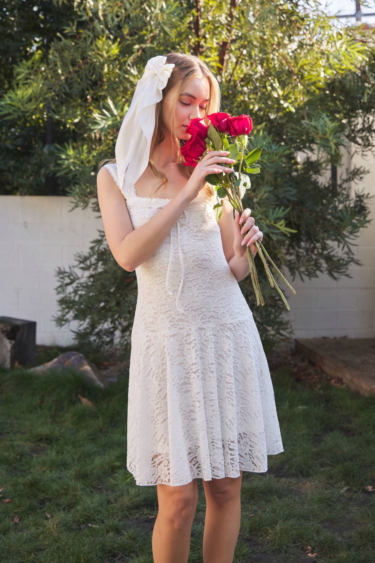Angelique Fit and Flare Lace Dress