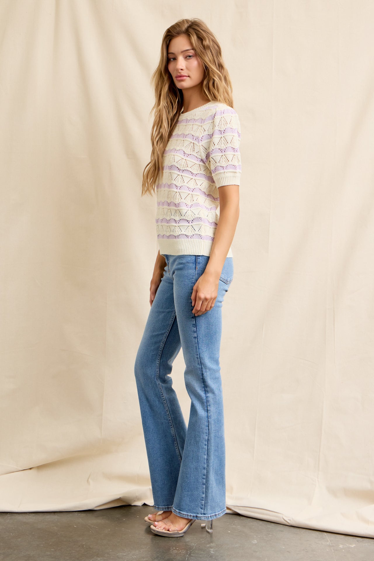 Pointelle Breeze Short Sleeve Top