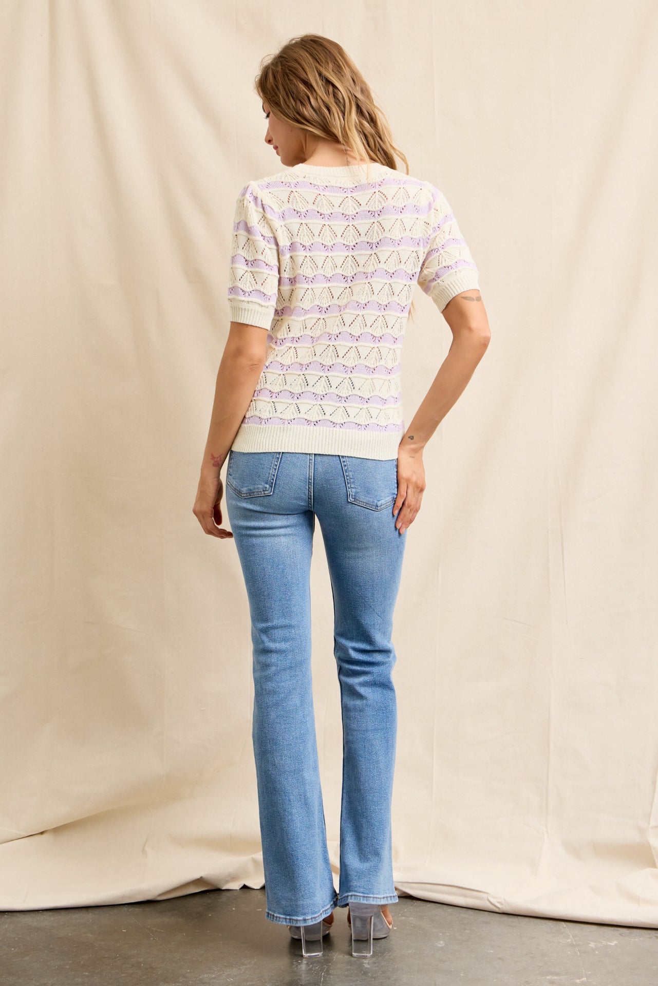 Pointelle Breeze Short Sleeve Top