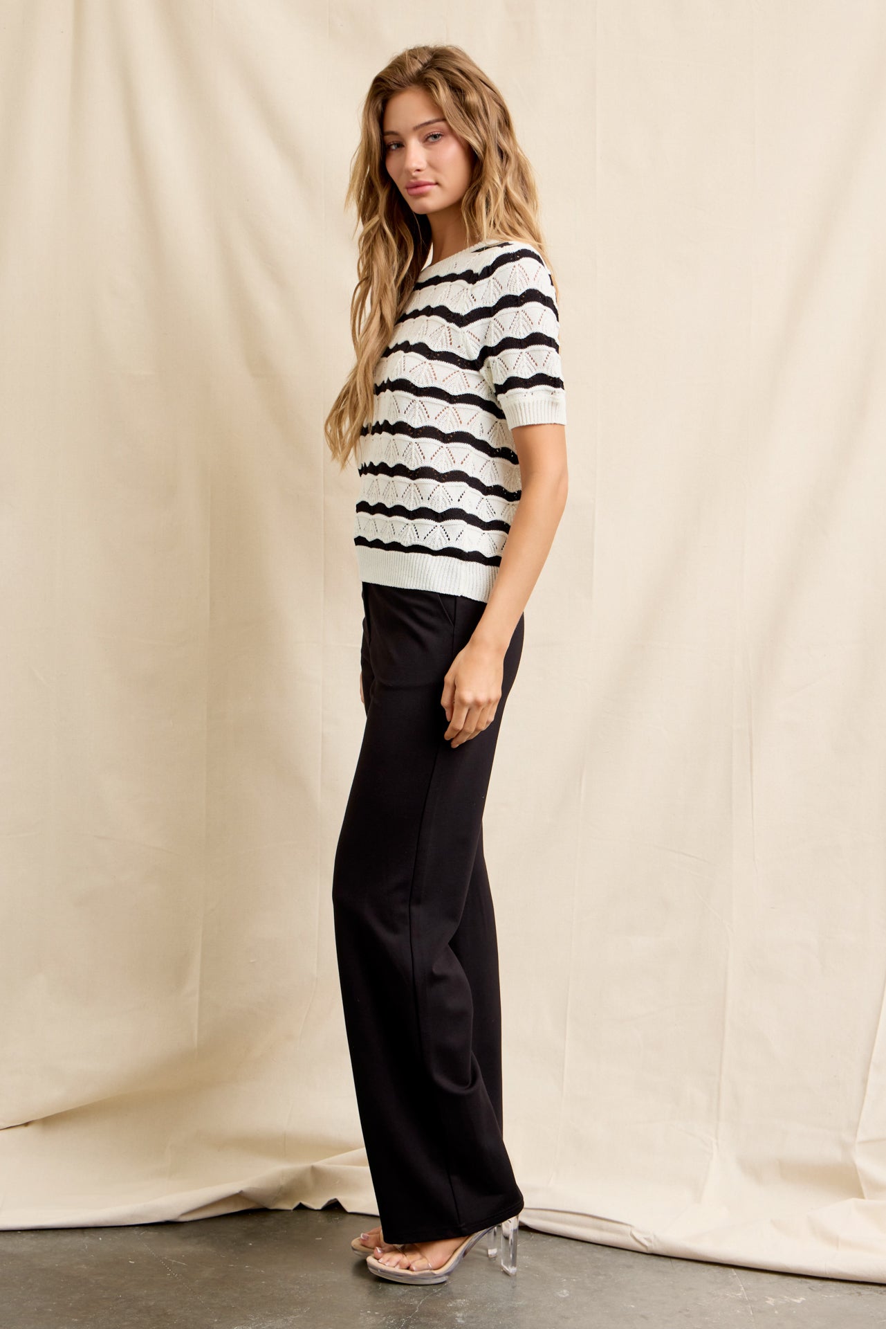 Pointelle Breeze Short Sleeve Top