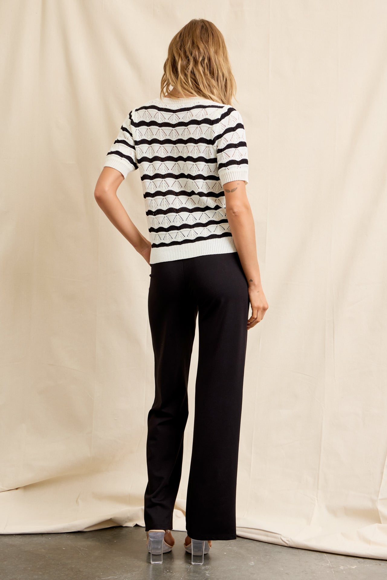 Pointelle Breeze Short Sleeve Top