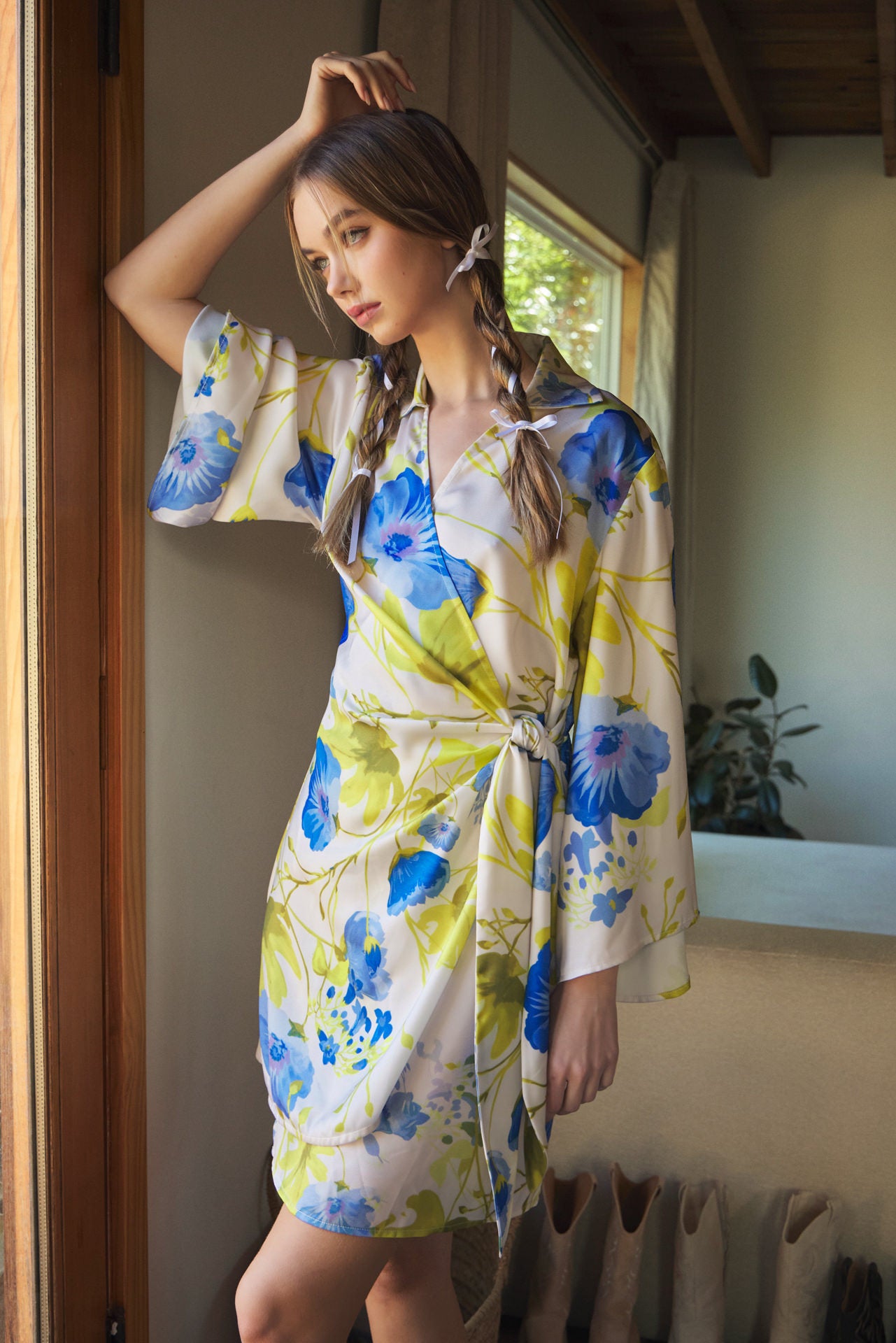 Camille Printed Overlap Dress