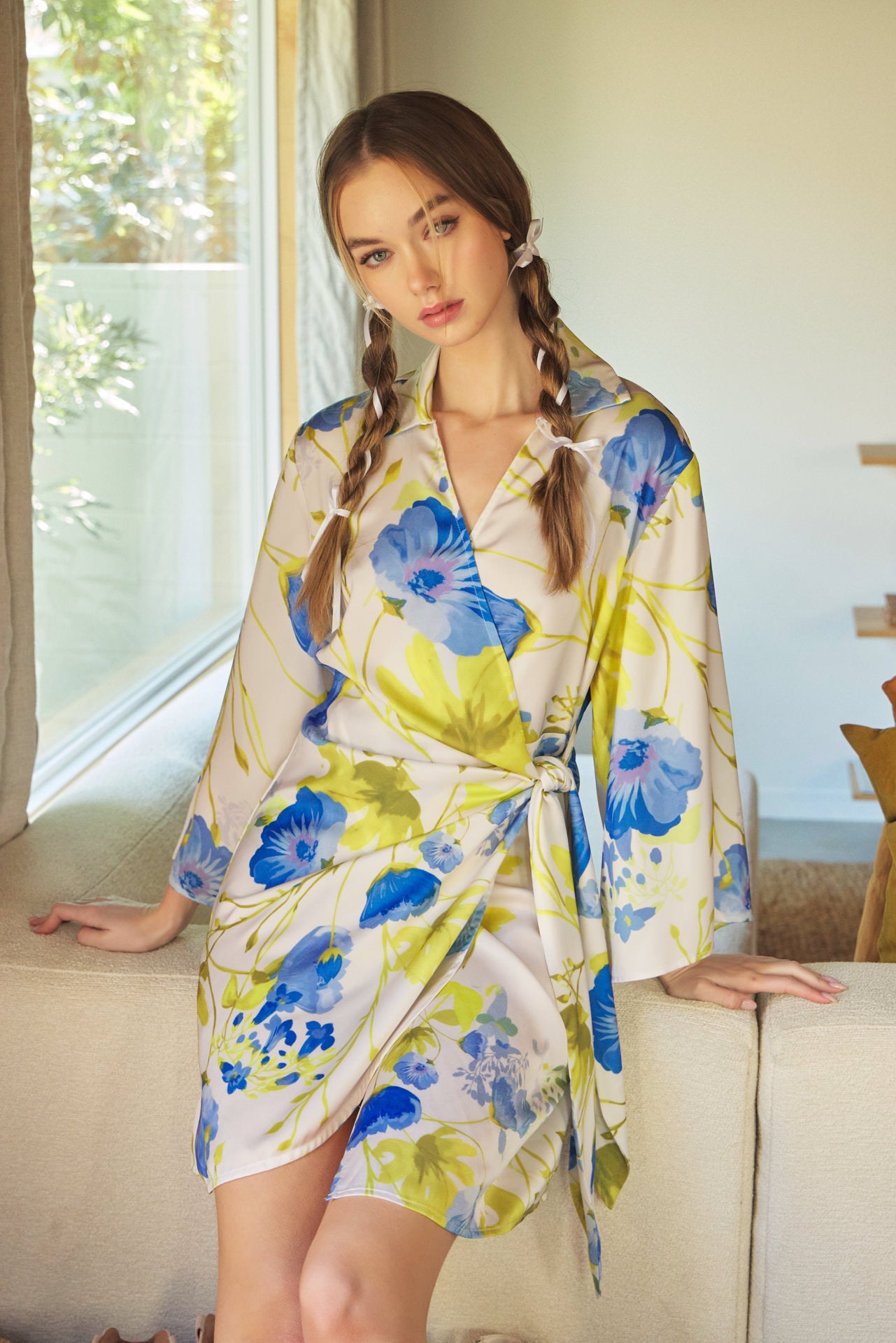 Camille Printed Overlap Dress