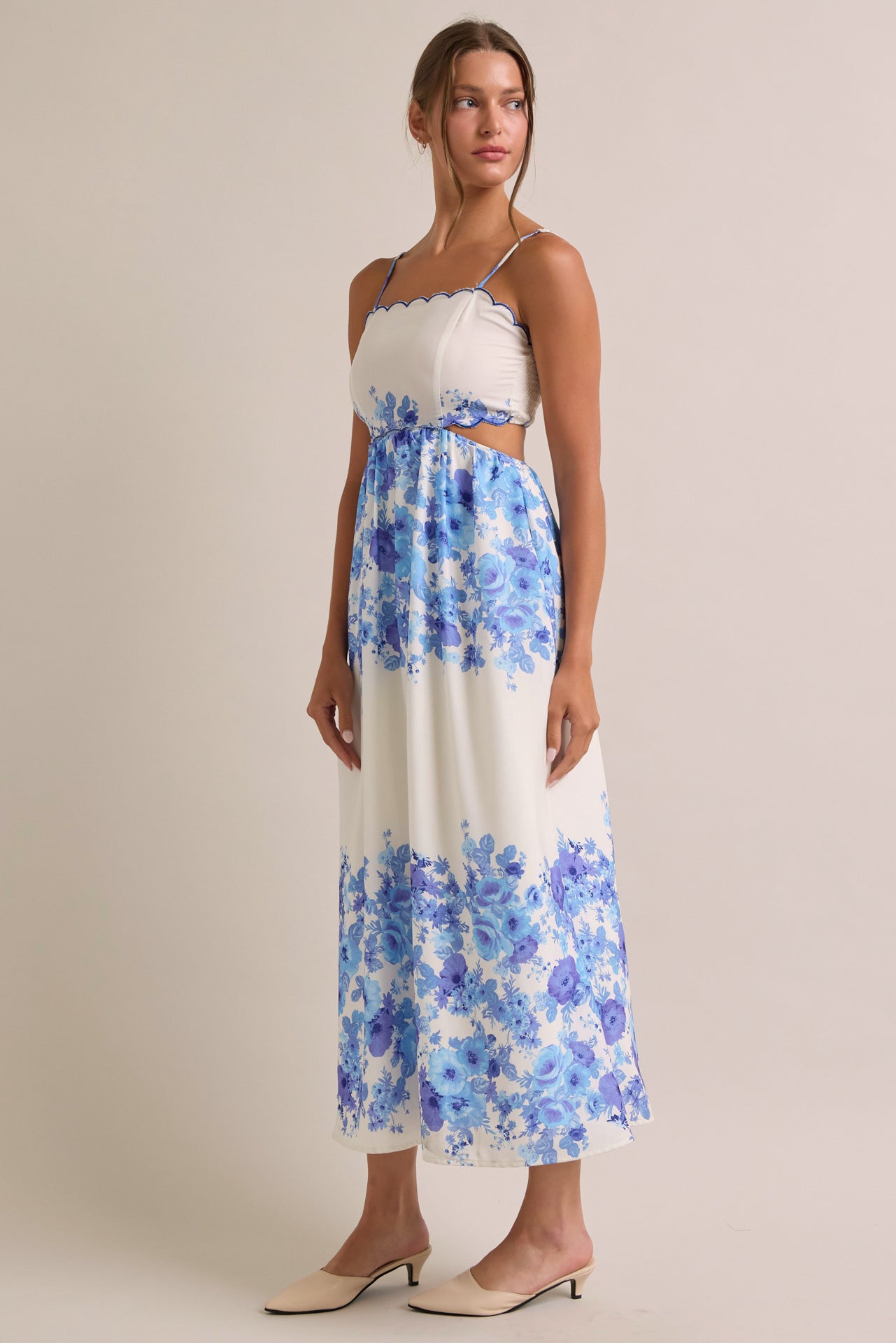 The Fiora Bloom Printed Strap Dress