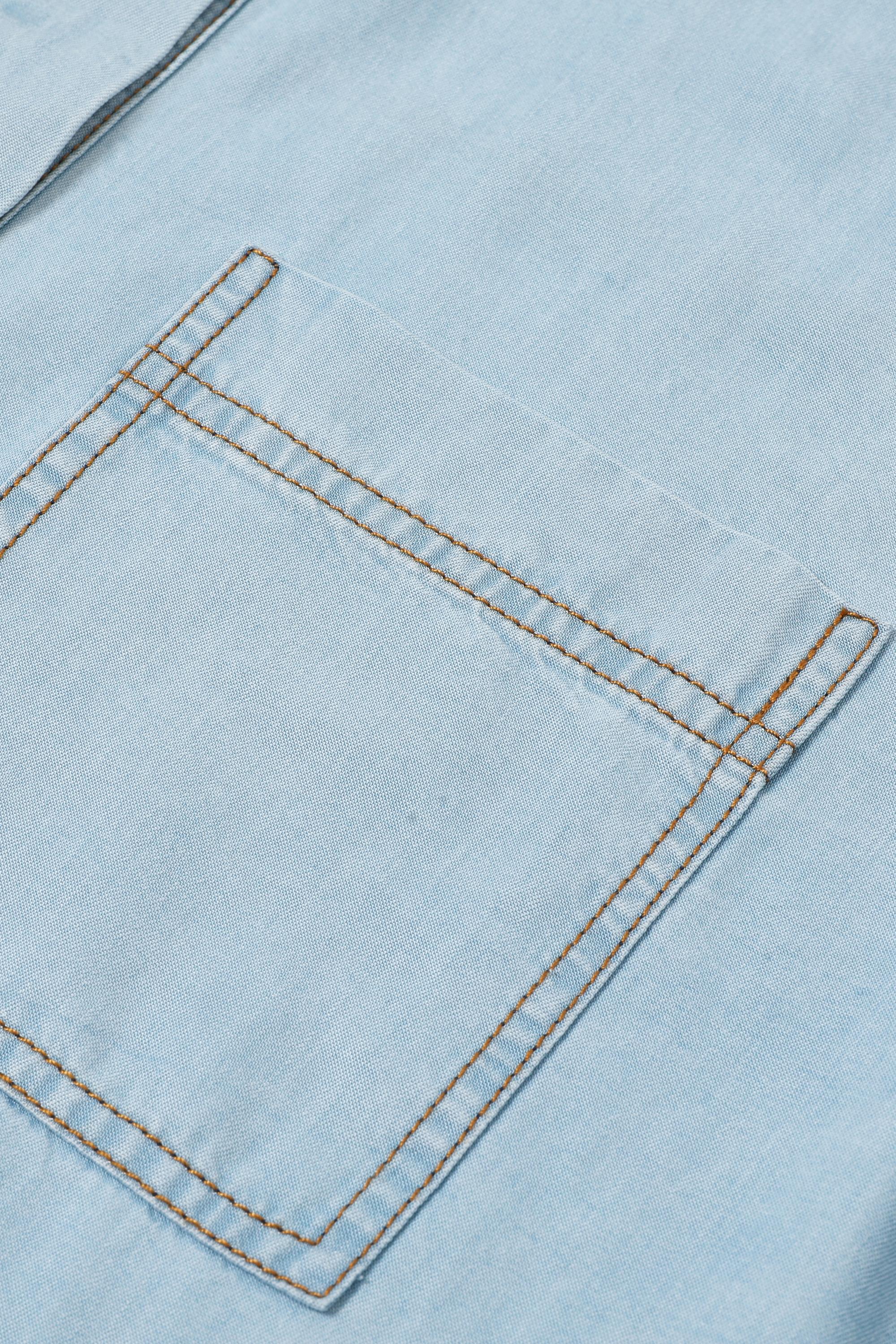 Chambray Denim Button Down Shirt