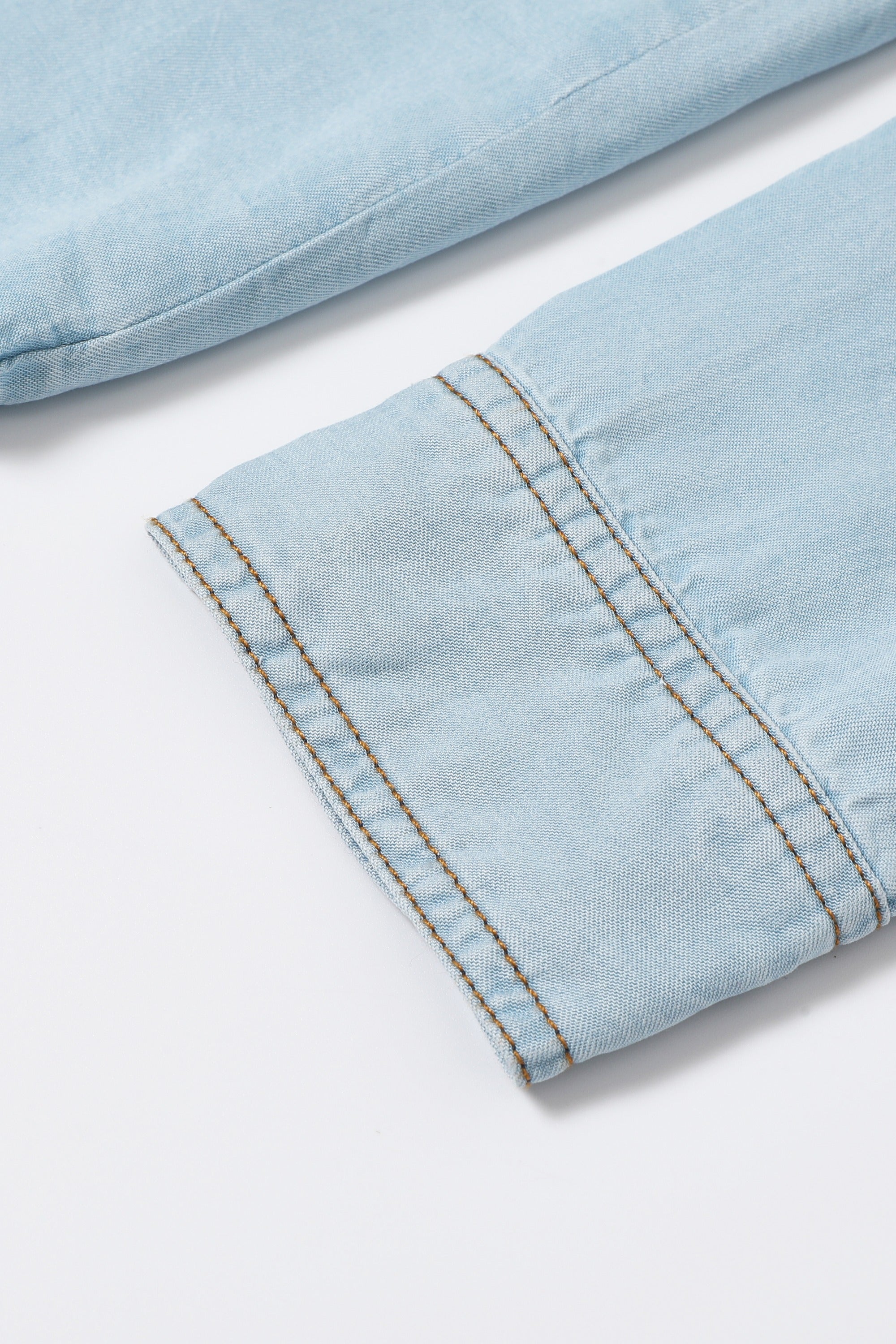 Chambray Denim Button Down Shirt
