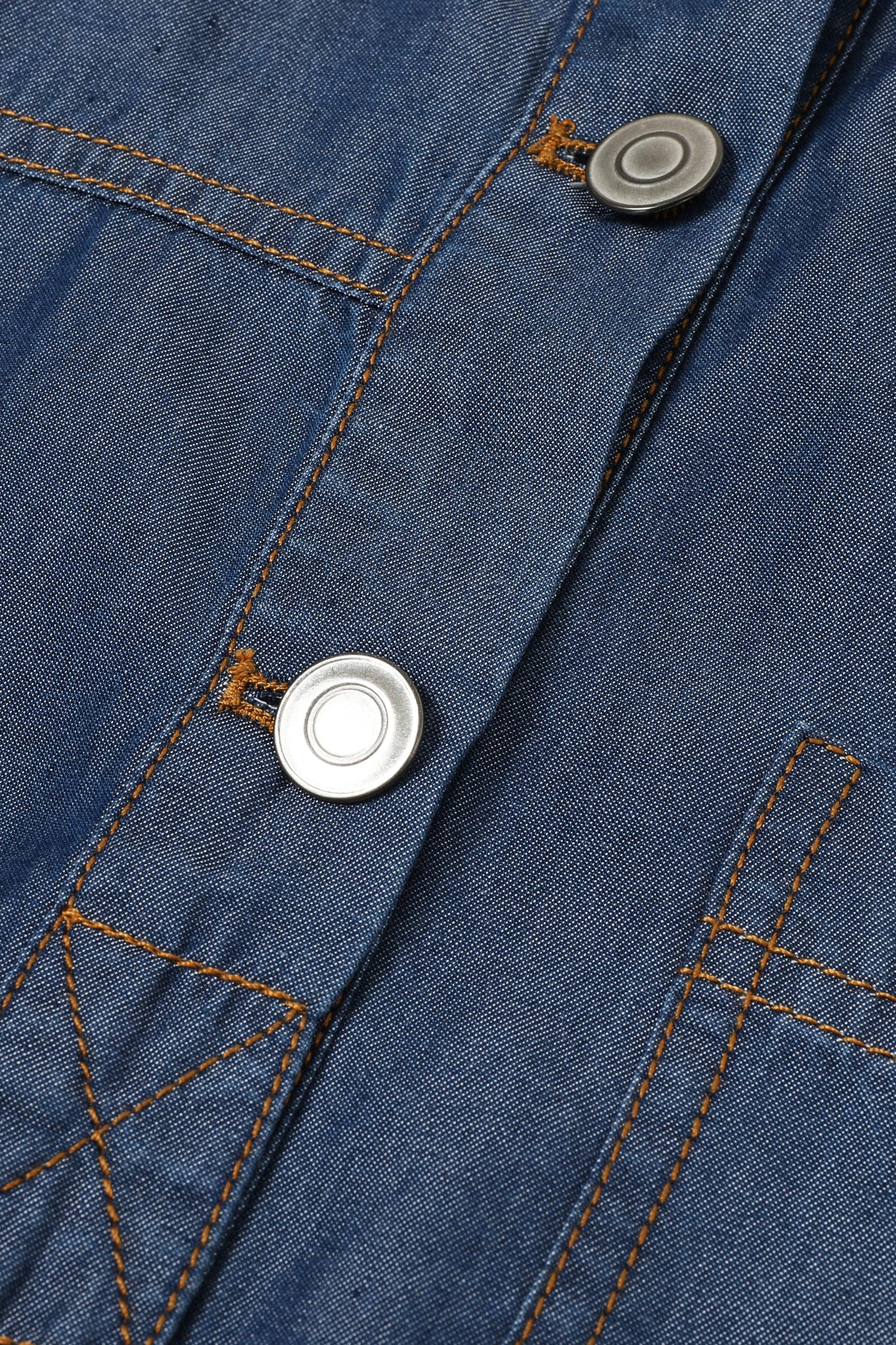 Chambray Denim Button Down Shirt
