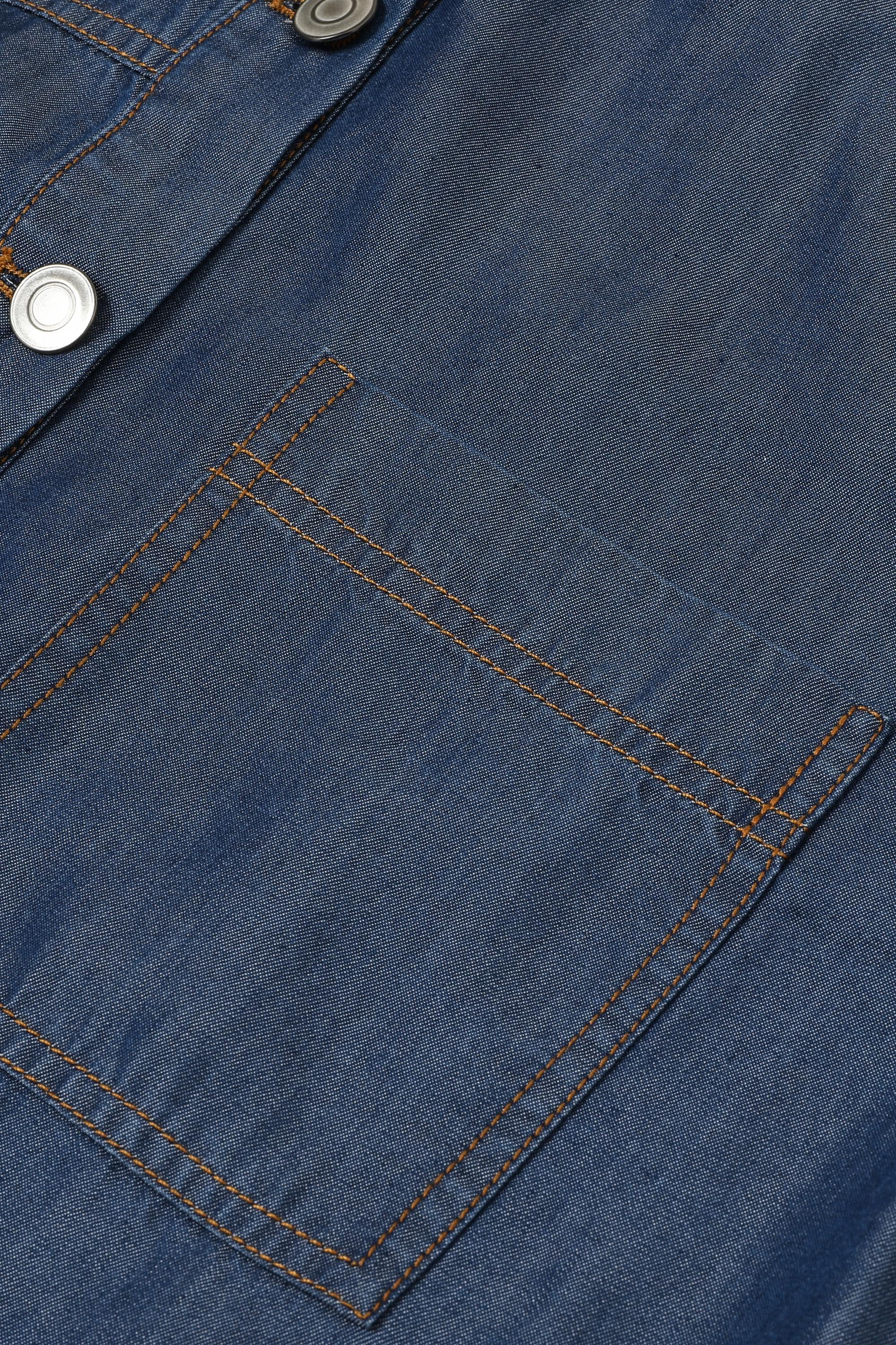 Chambray Denim Button Down Shirt