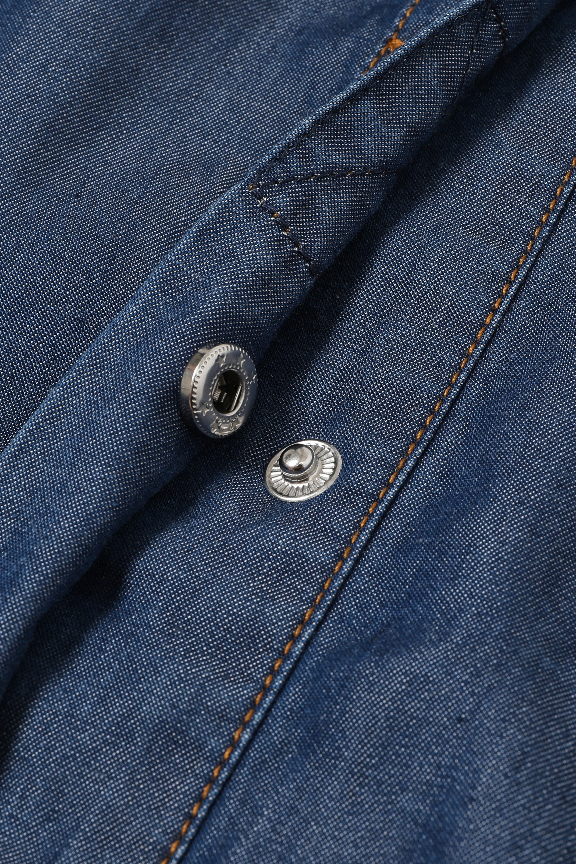 Chambray Denim Button Down Shirt