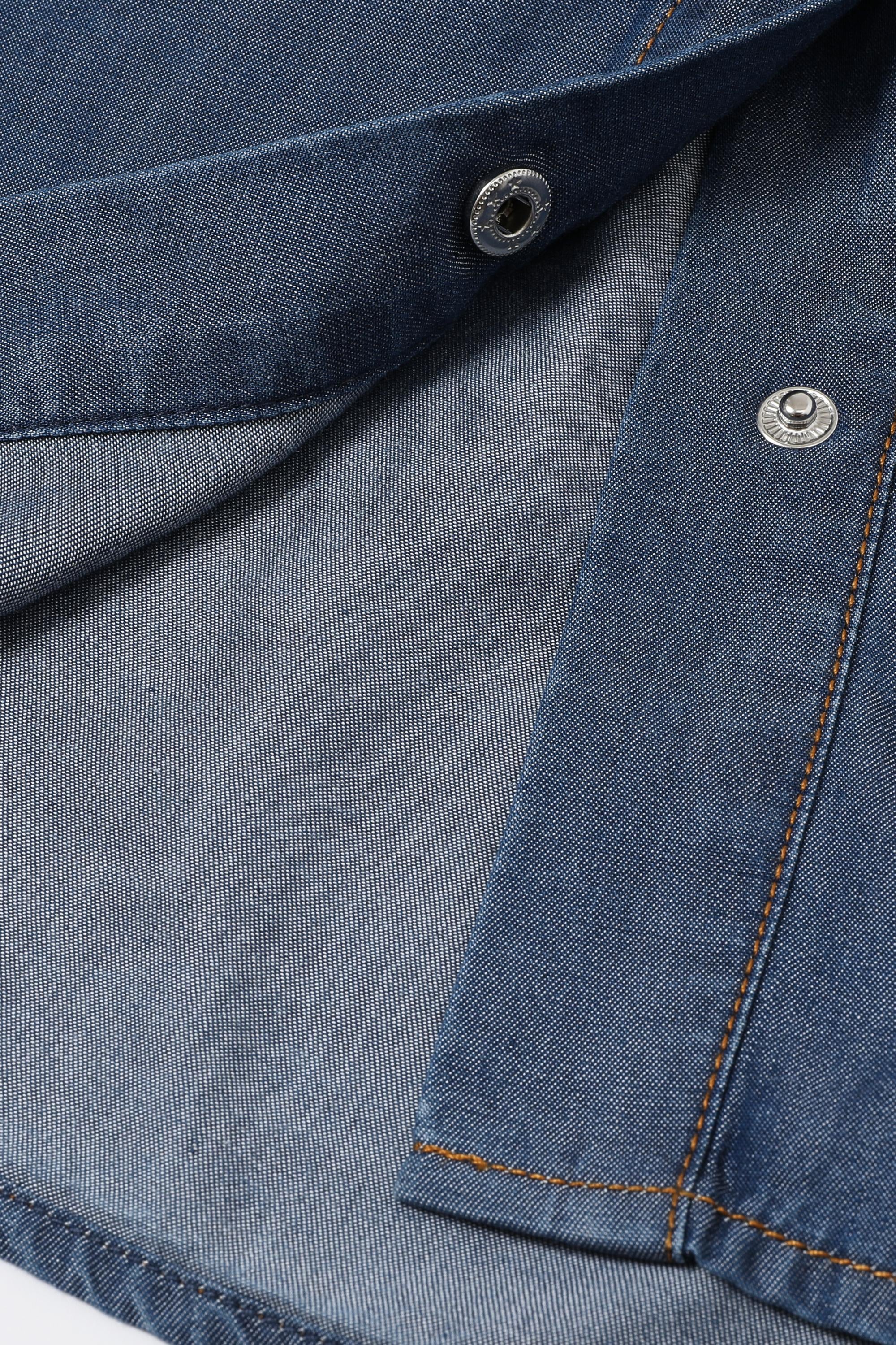 Chambray Denim Button Down Shirt