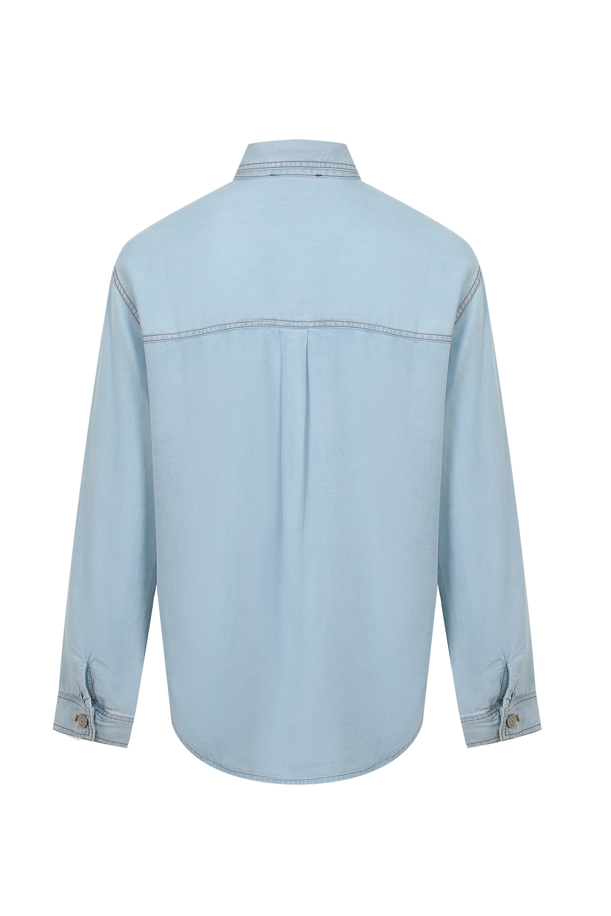Chambray Denim Button Down Shirt