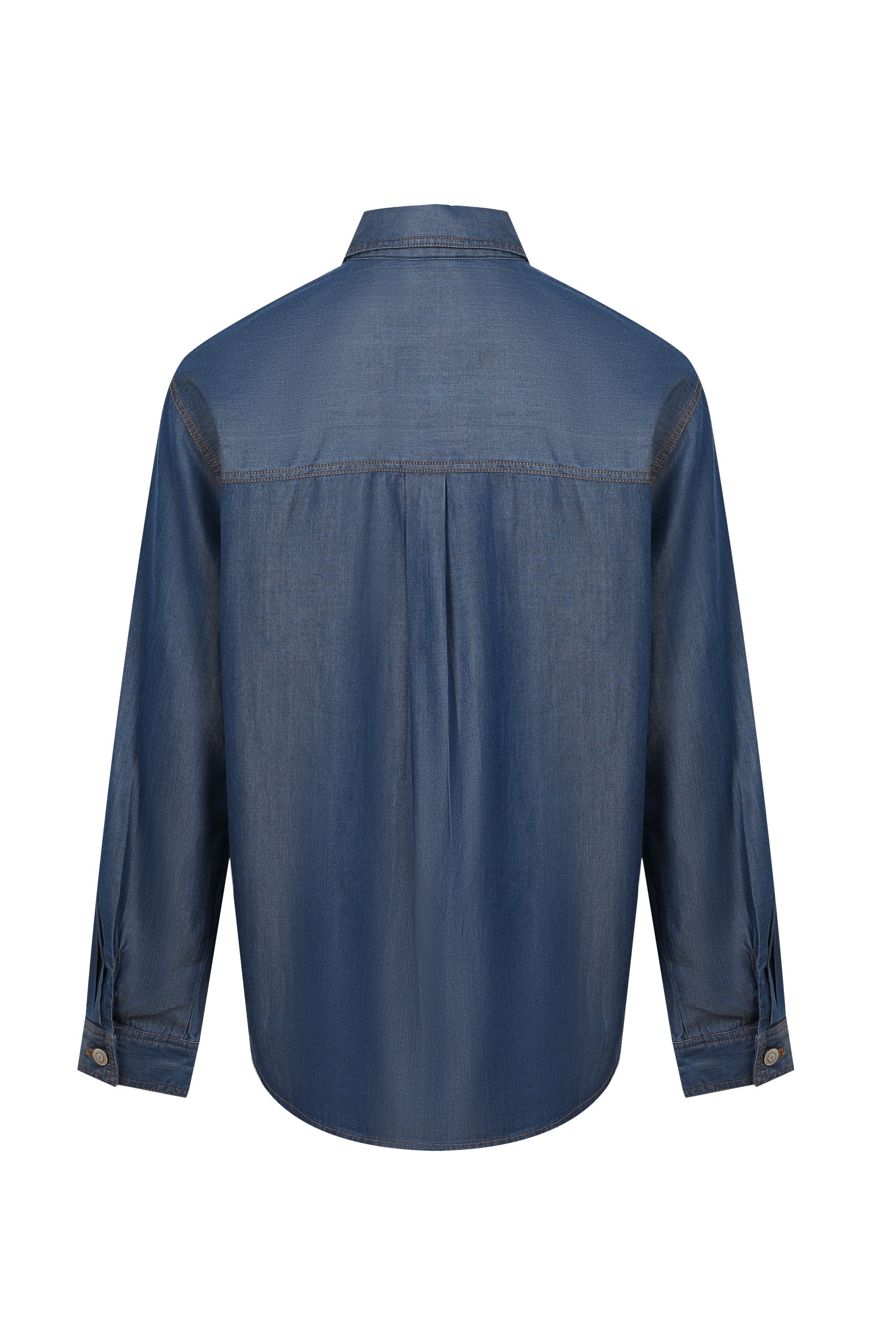 Chambray Denim Button Down Shirt