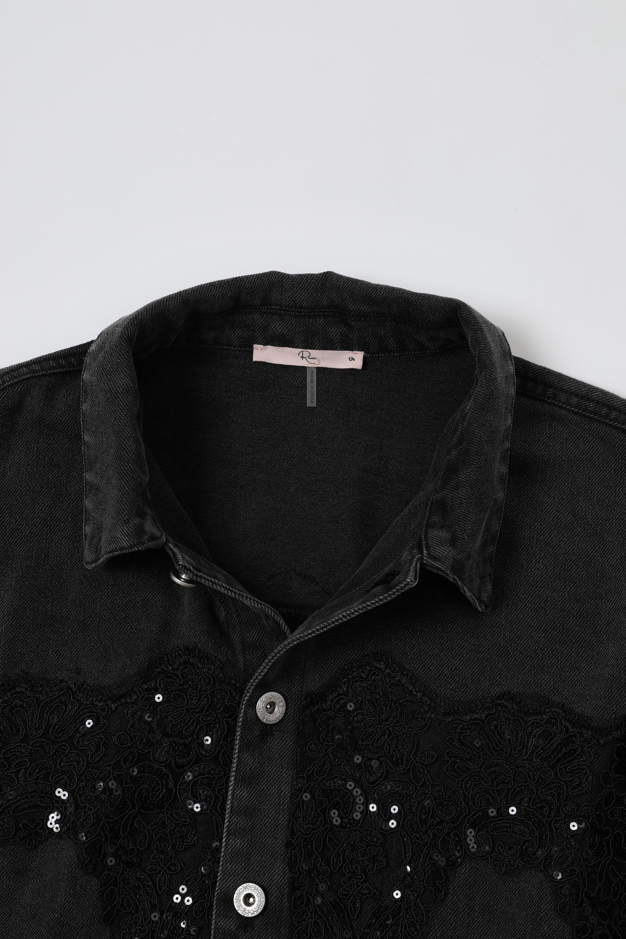 Sequin Kissed Denim Jacket