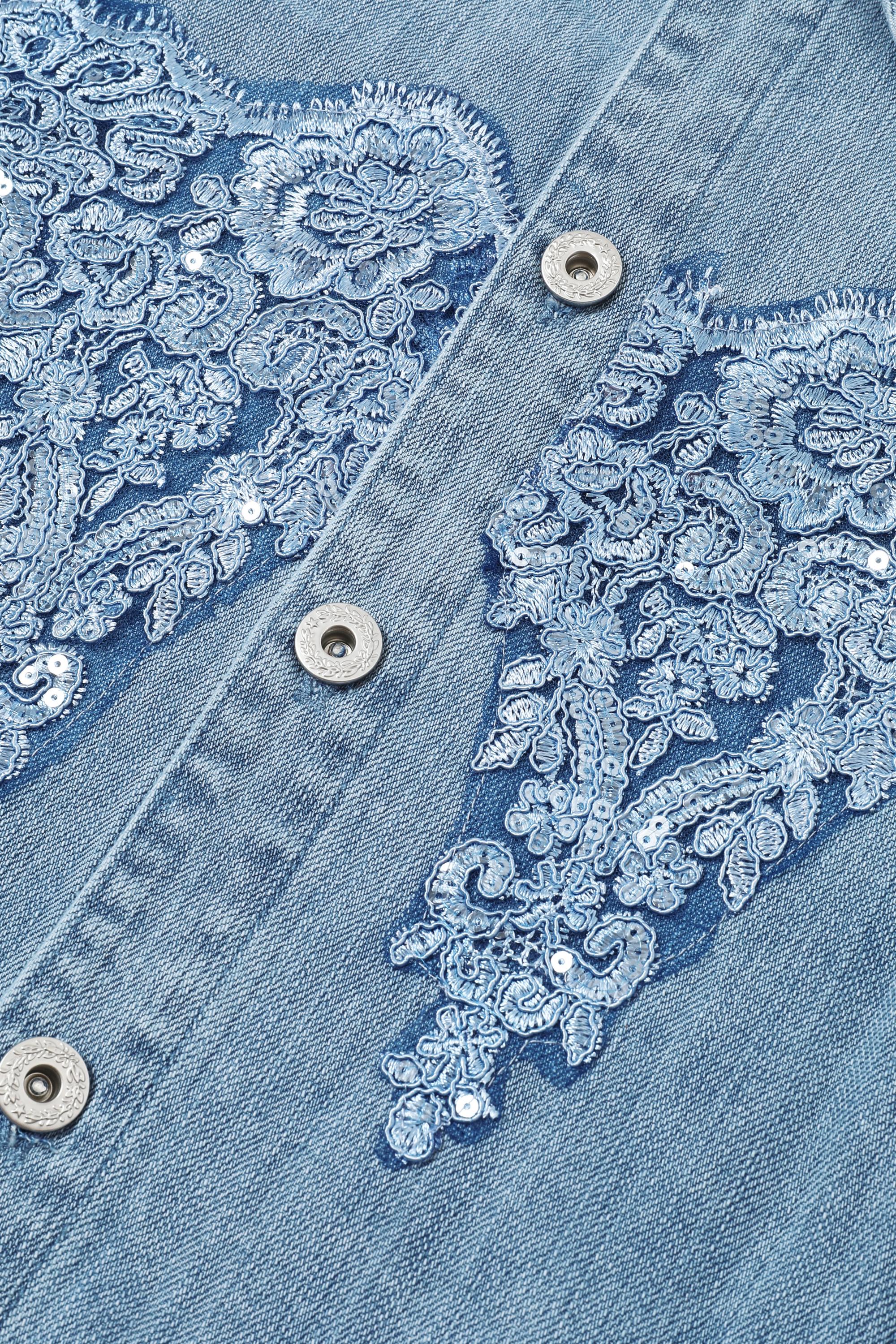 Sequin Kissed Denim Jacket