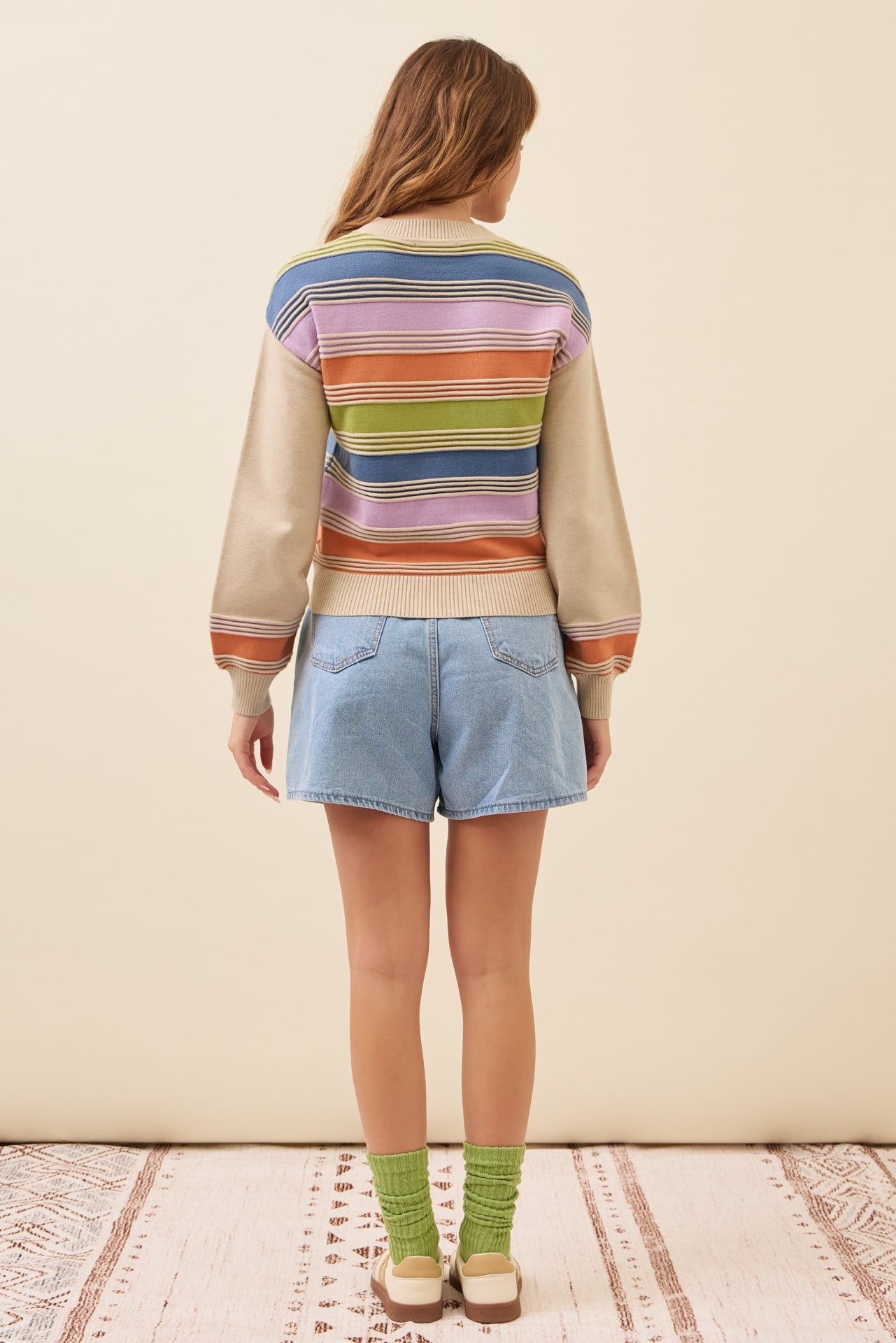 Color block sweater top