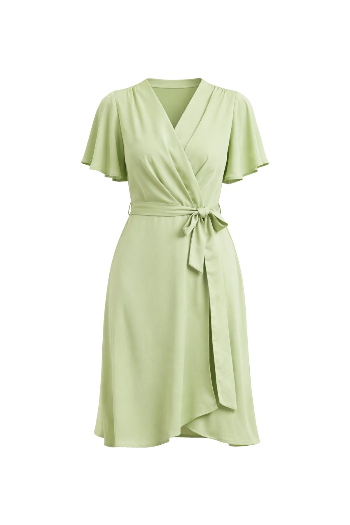 Charming Front Bow Tie Woven Mini Dress