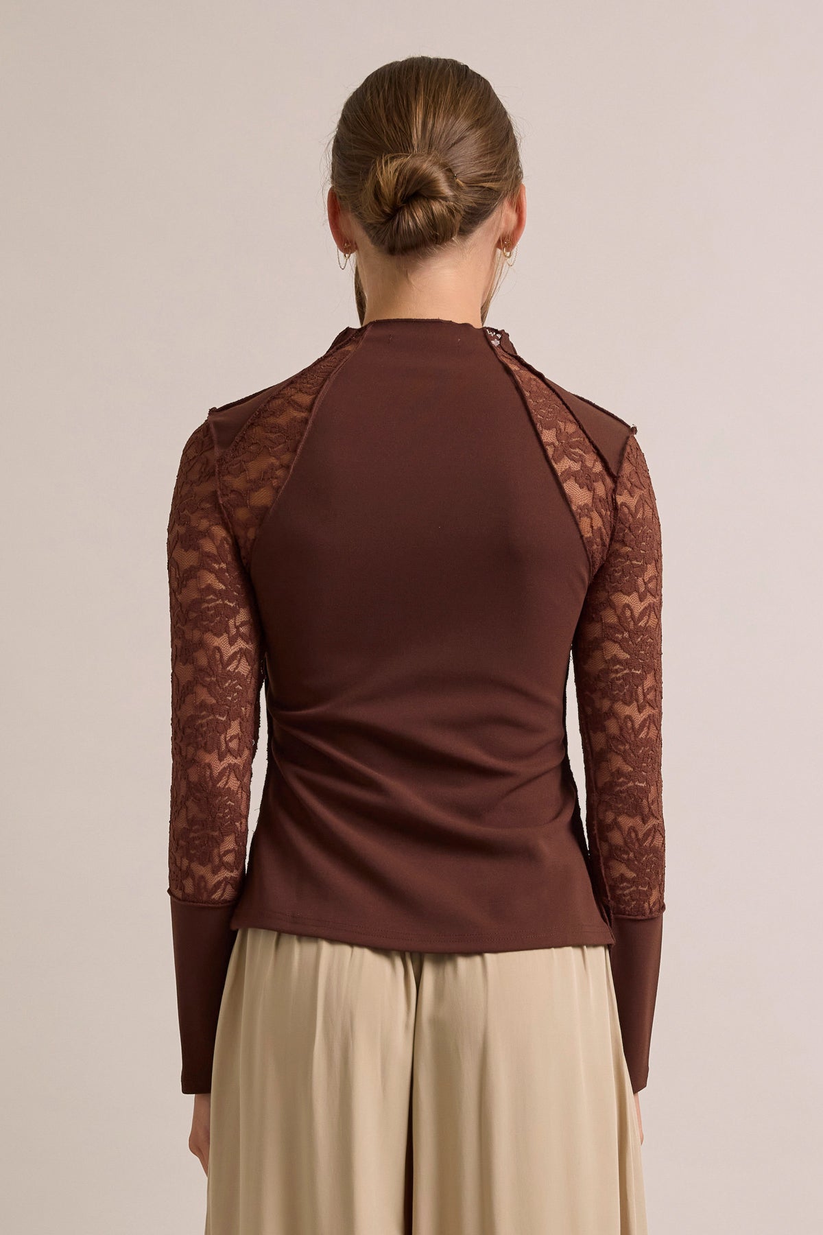 Whispers of Lace Knit Long Sleeve Top