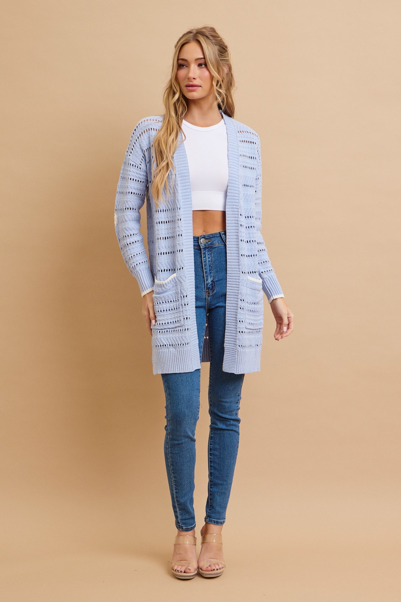 Heartfelt Comfort Cardigan With Heart Motive