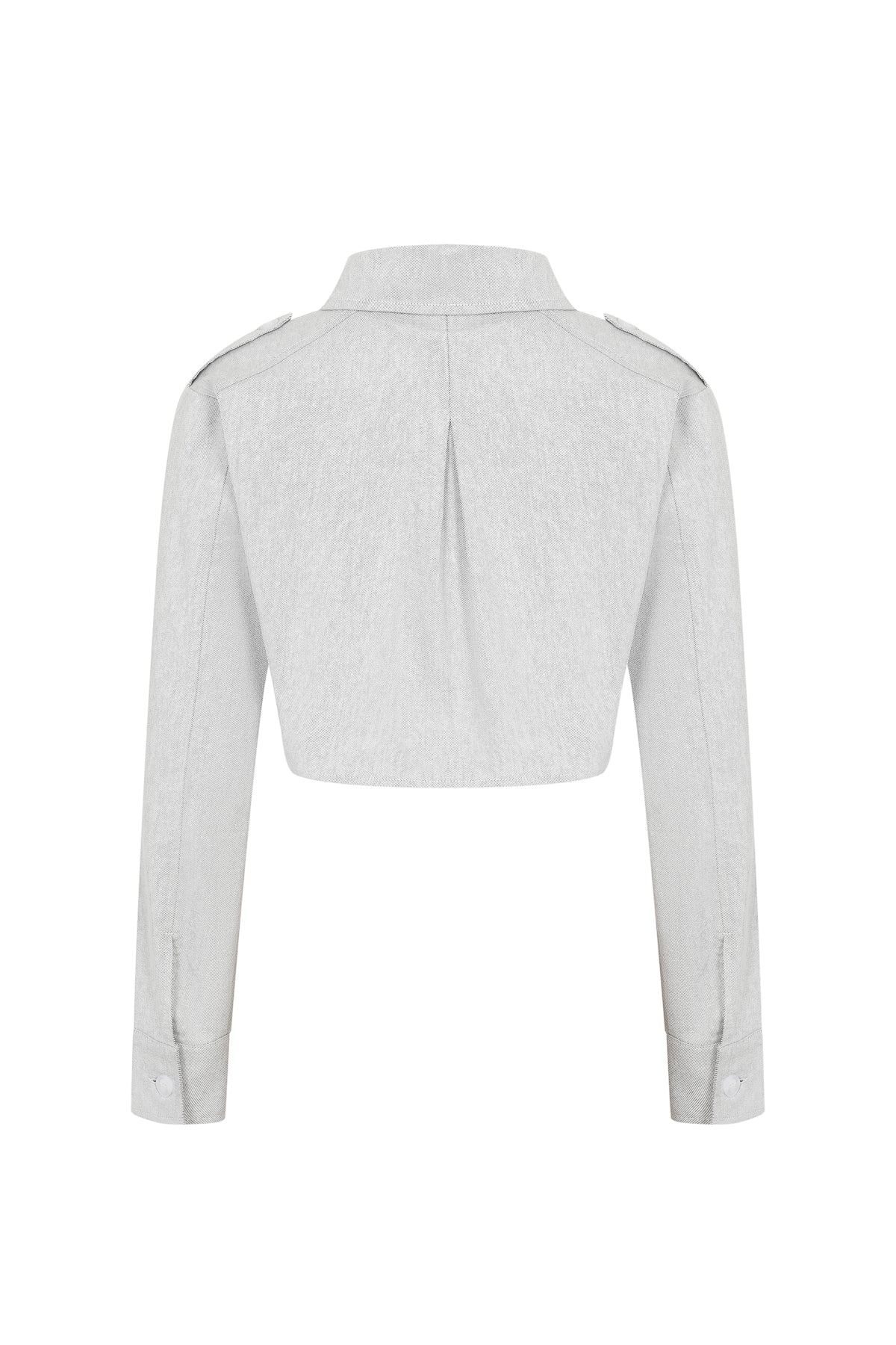 Day Trip Woven Button Down Crop Jacket