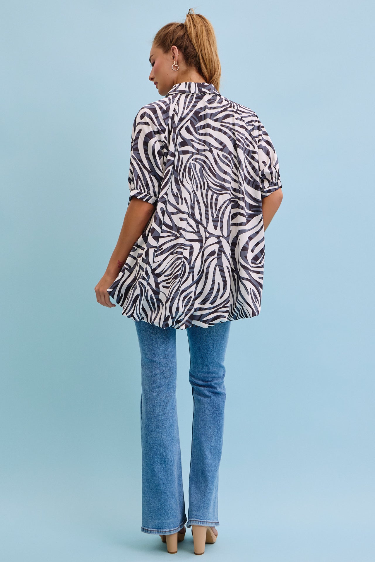 High-low Harmony Printed Top