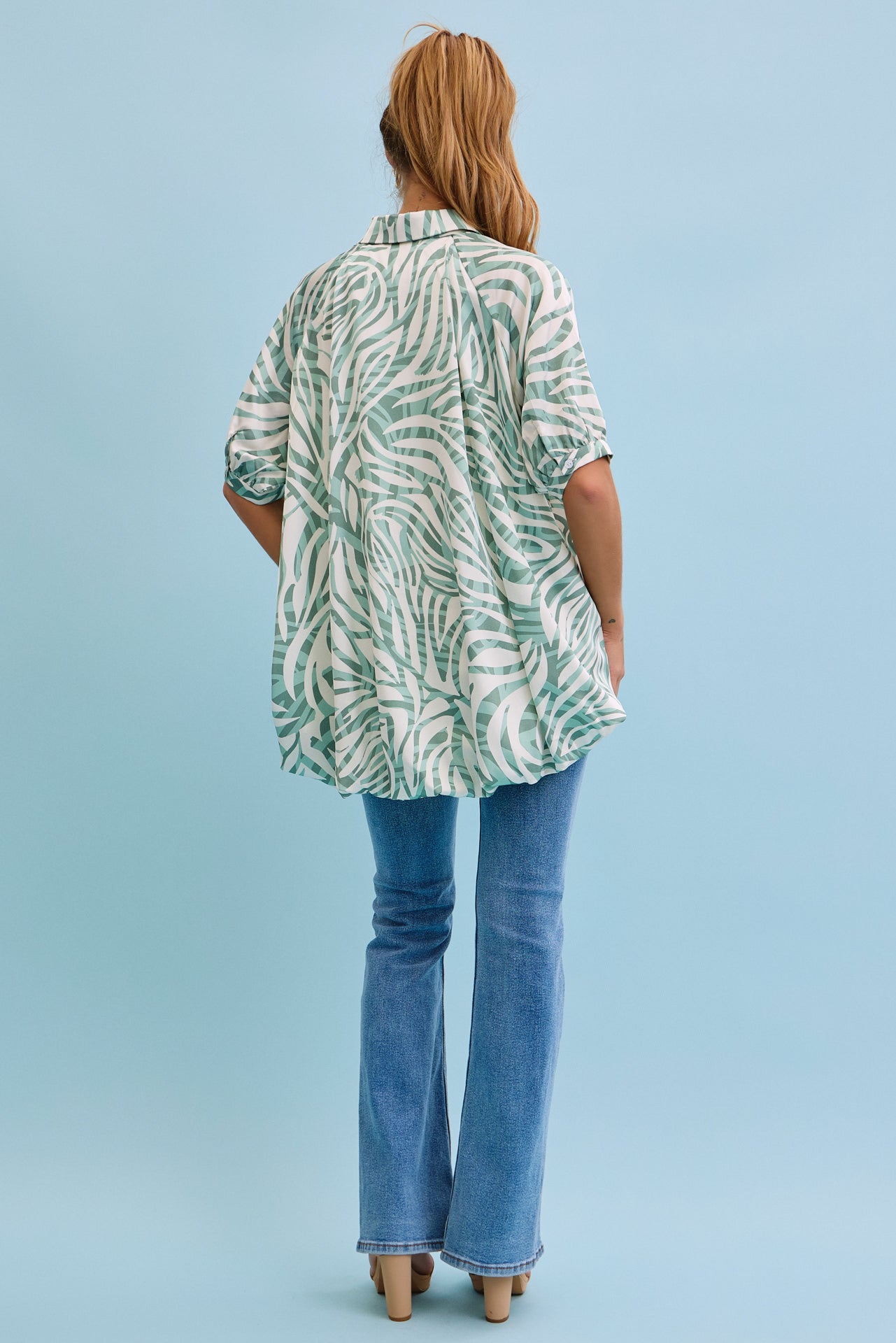 High-low Harmony Printed Top