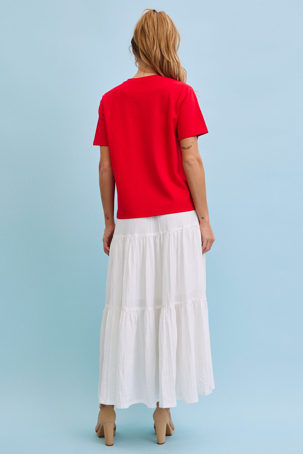 Bright Bloom Big Flower Short Sleeve Top