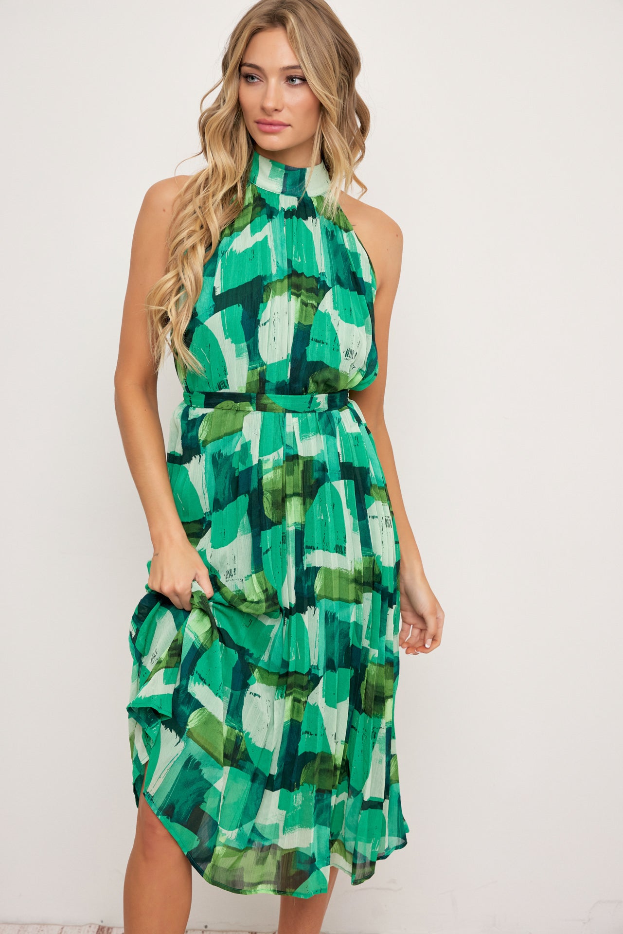 Kate Pleated Midi Dress