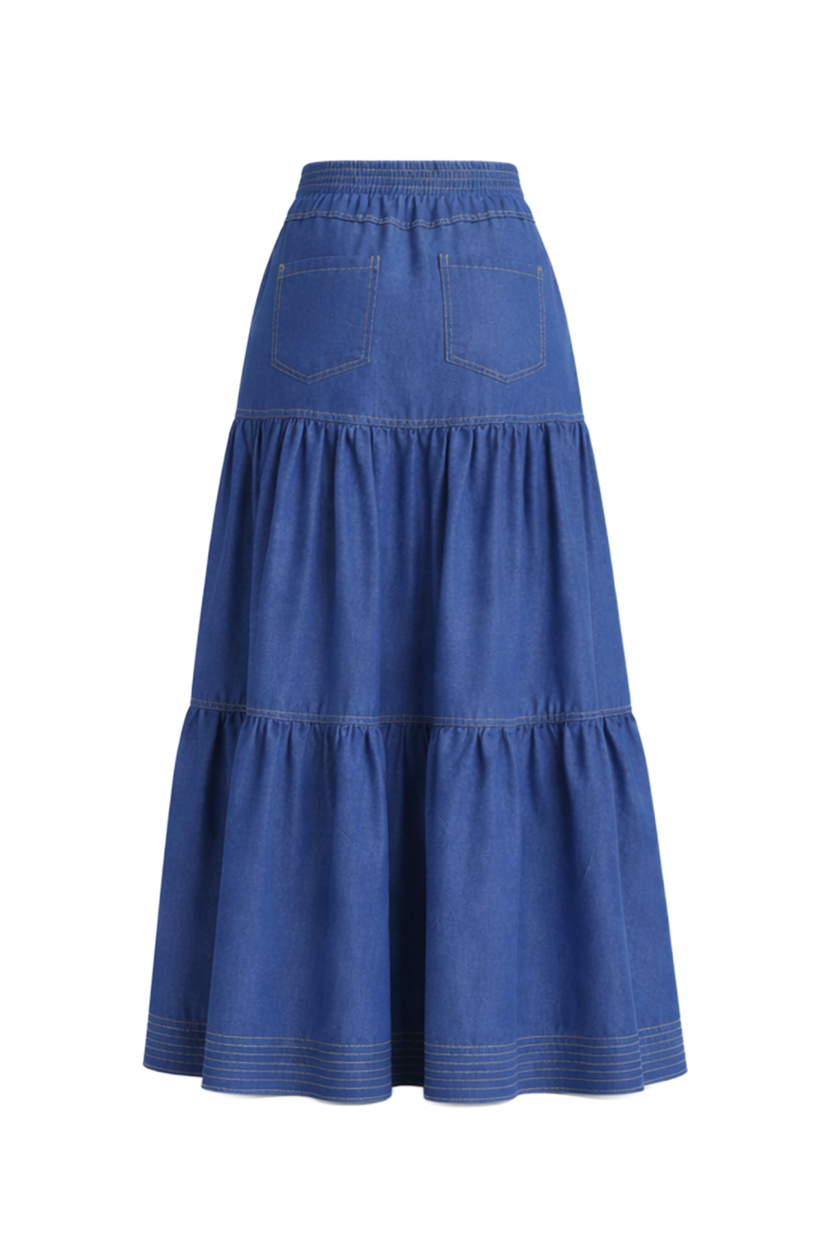 Eliza Denim Tiered Skirt
